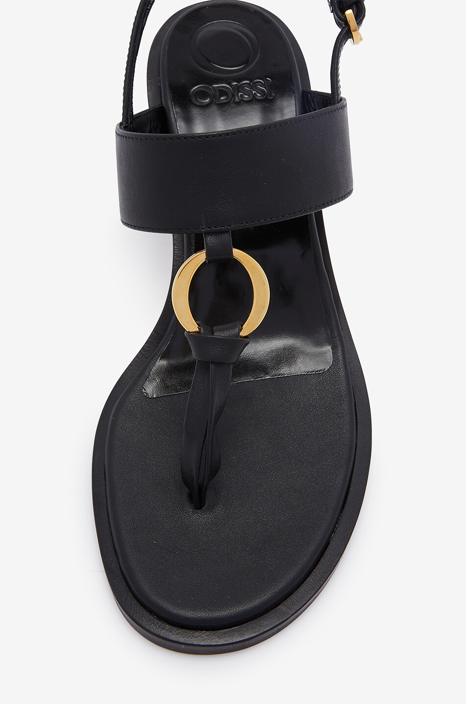 ODISSI Sandalen mit Blockabsatz aus Leder Olivia Damen SCHWARZ 6