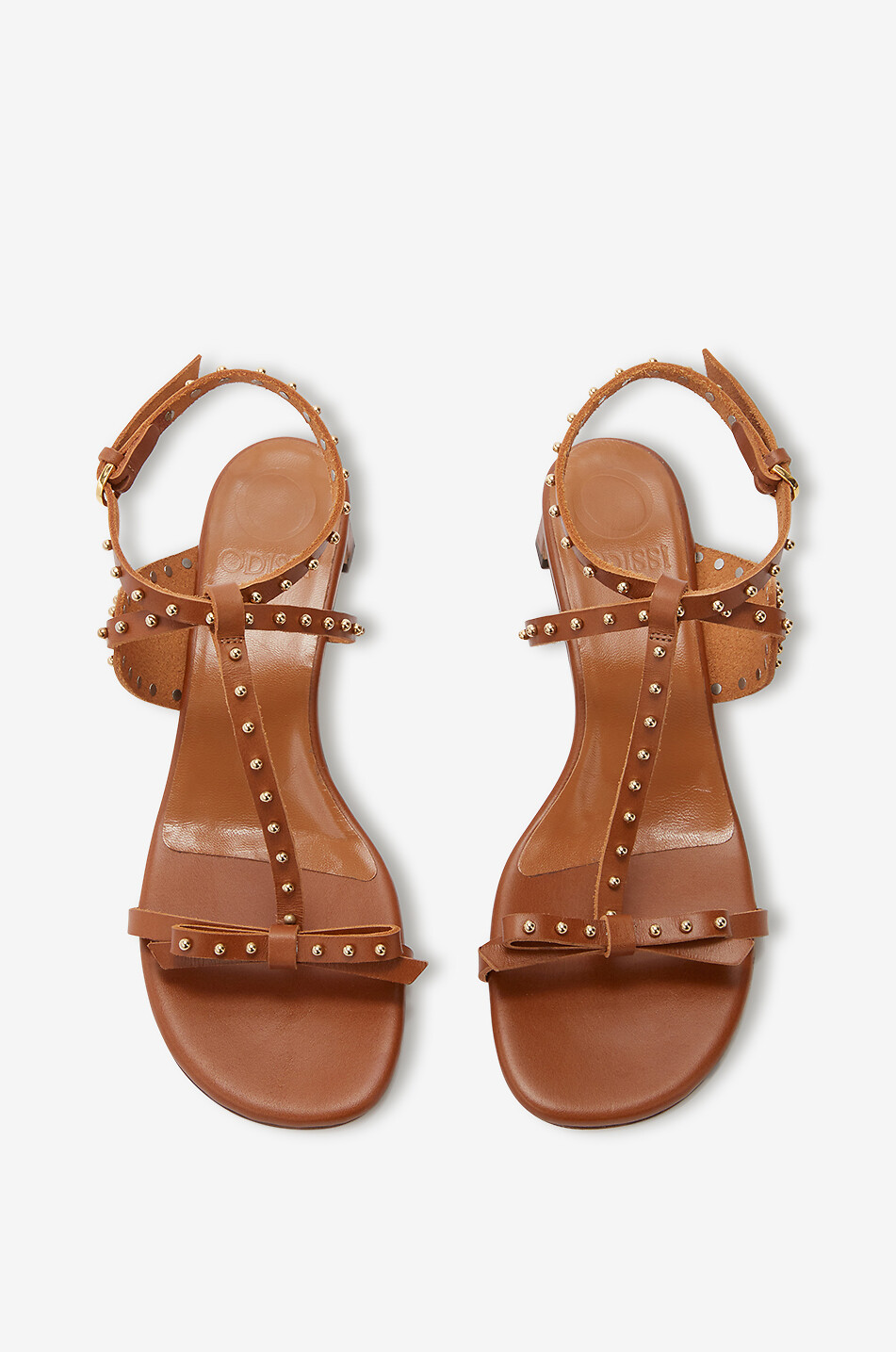 Jackie smooth leather heeled sandals