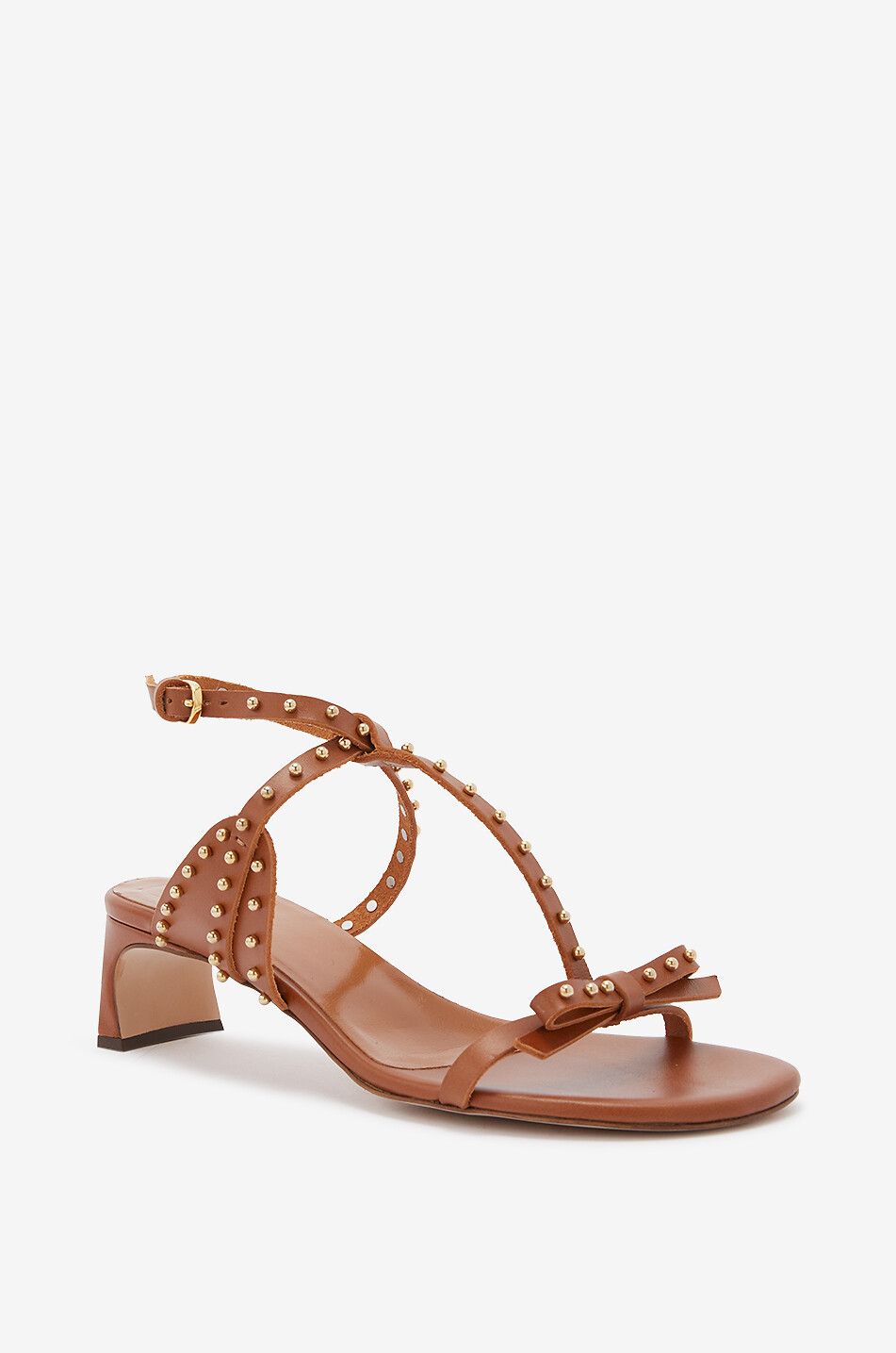 Jackie smooth leather heeled sandals