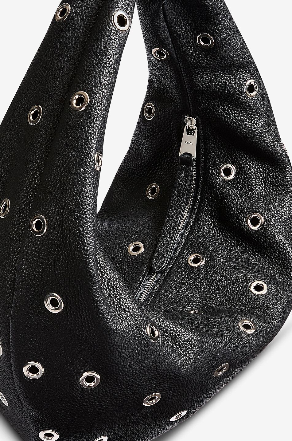 KHAITE Sac porté épaule en cuir à oeillets Medium Olivia Hobo Femme NOIR 4