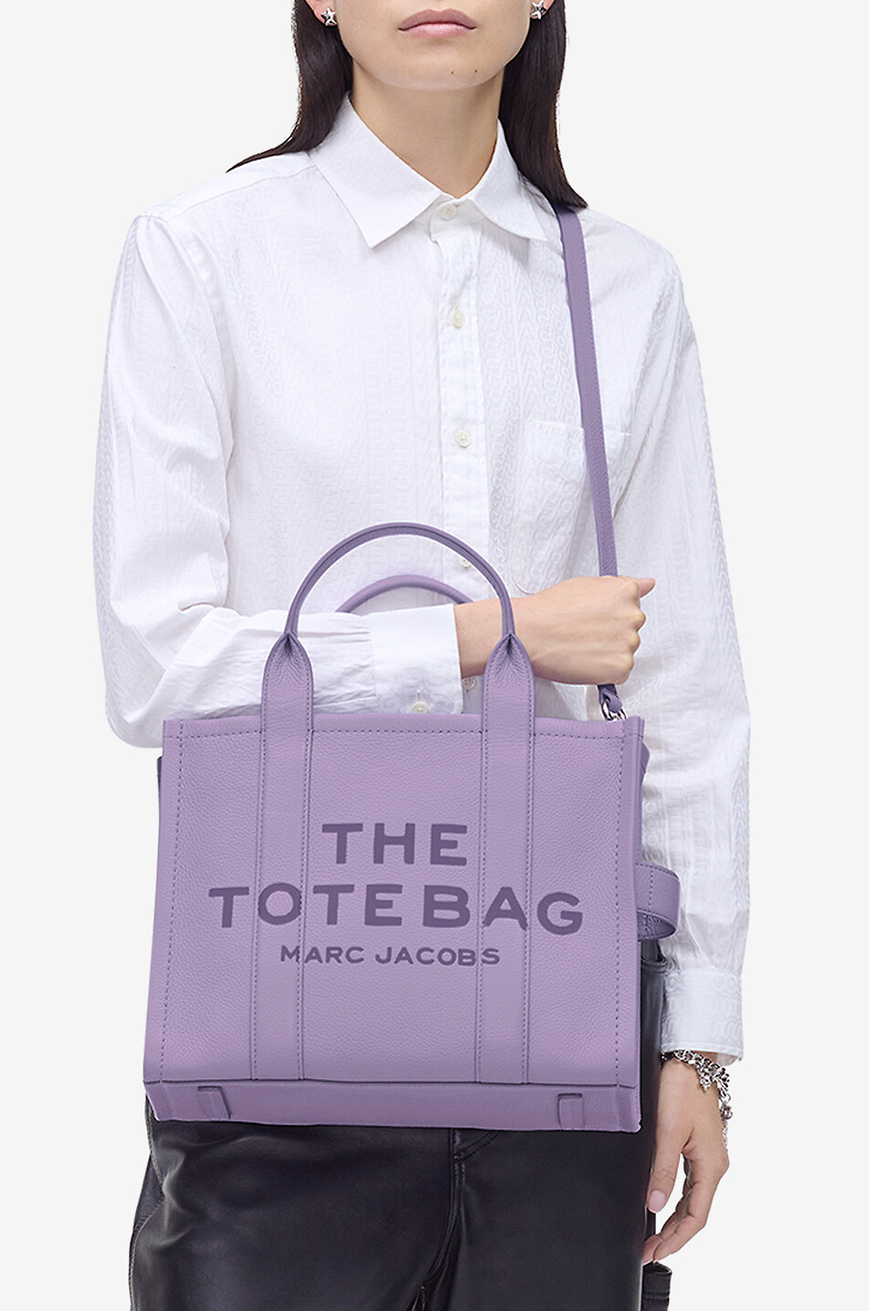 Shopper aus genarbtem Leder The Leather Medium Tote