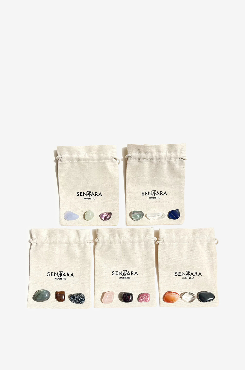SENTARA HOLISTIC Set de pierres litothérapie Kit Protection Maison Incolore 4