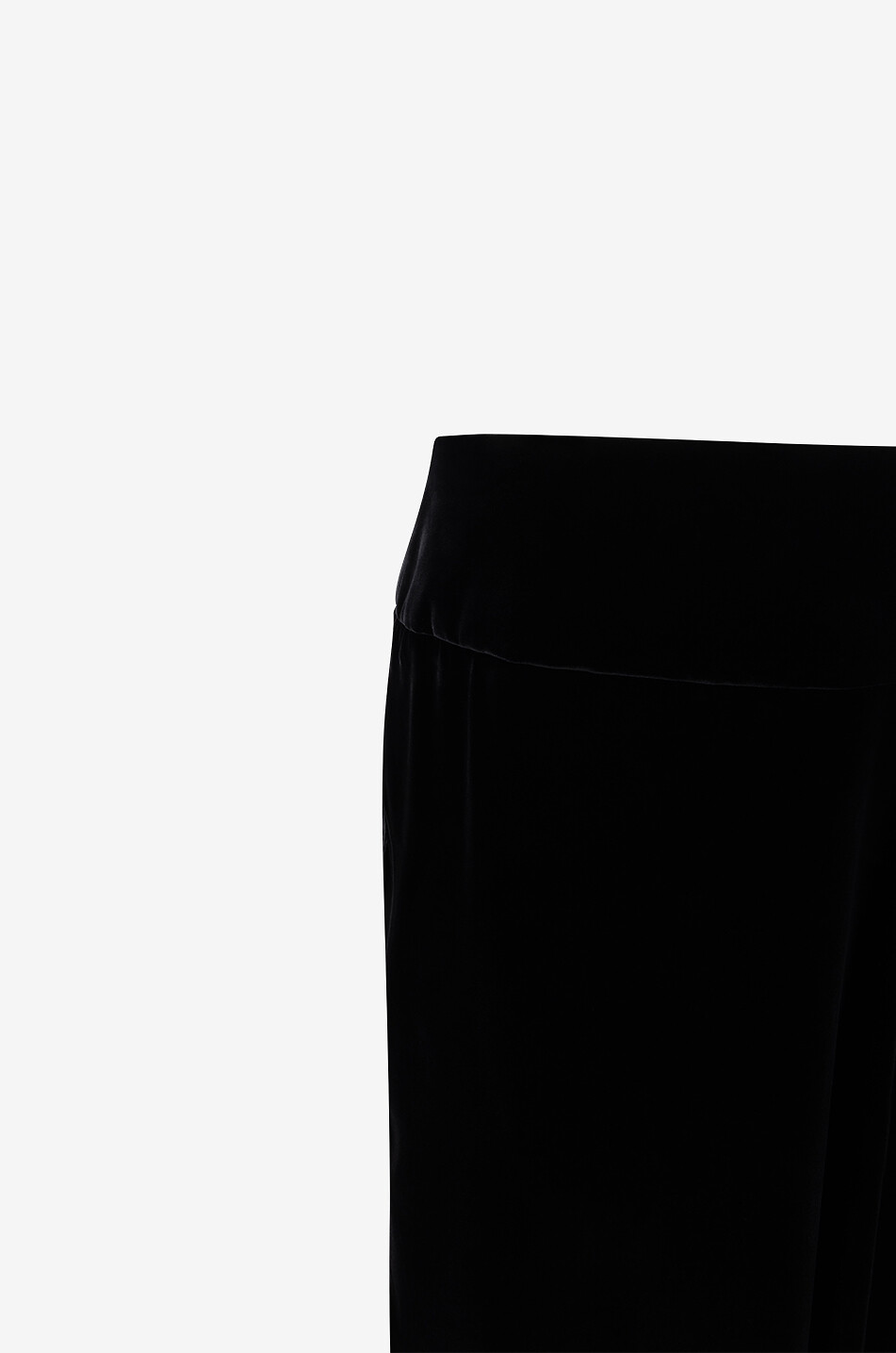 ALAÏA Asymmetric low-rise velvet midi skirt Women BLACK 3