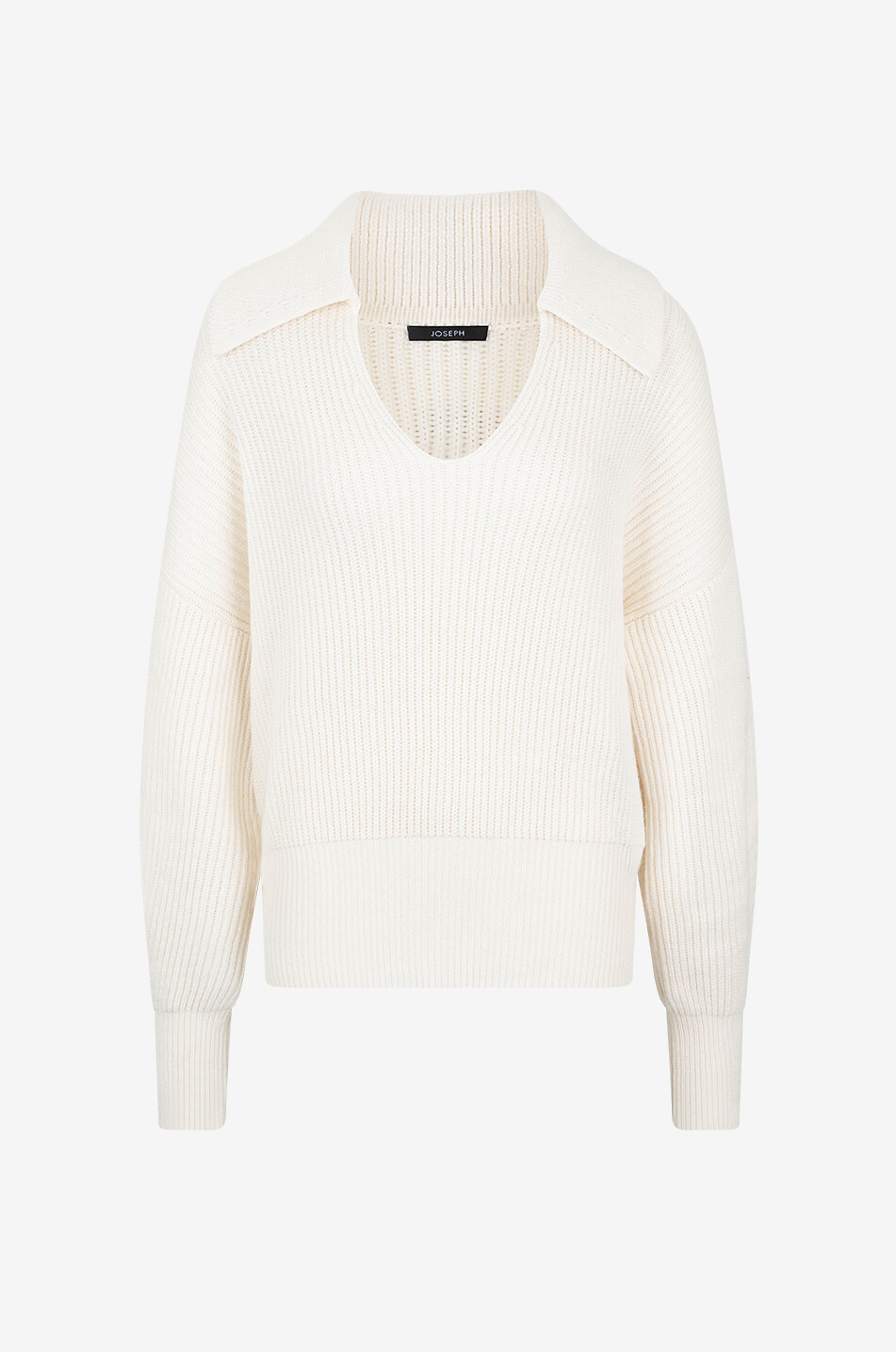 JOSEPH Cashmere wool and silk U neck jumper Women EGGSHELL 1