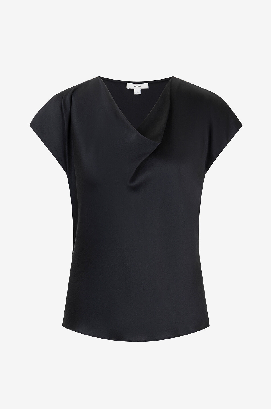 VINCE Seidentop mit Wasserfallausschnitt Damen SCHWARZ 1