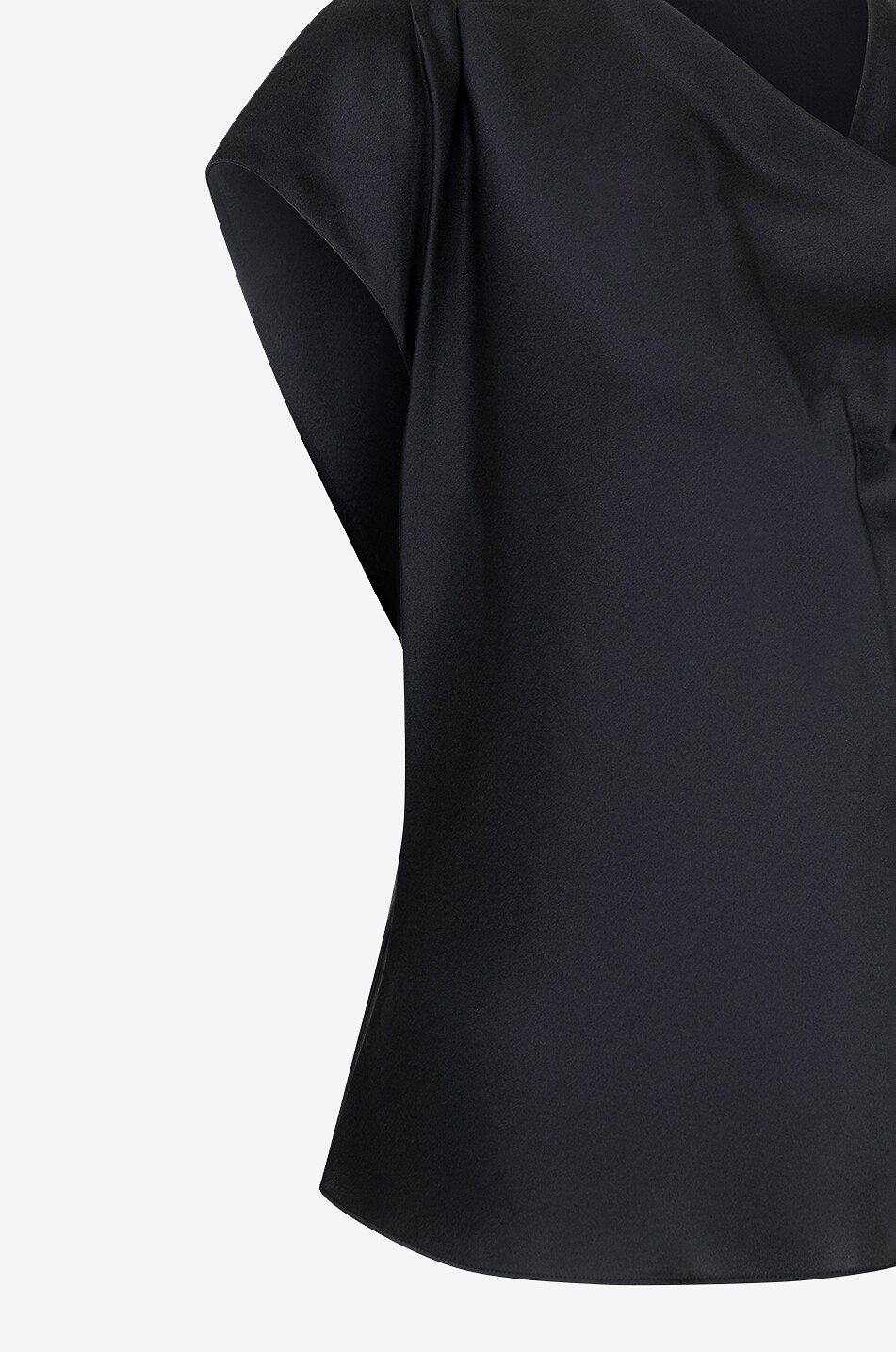 VINCE Seidentop mit Wasserfallausschnitt Damen SCHWARZ 3