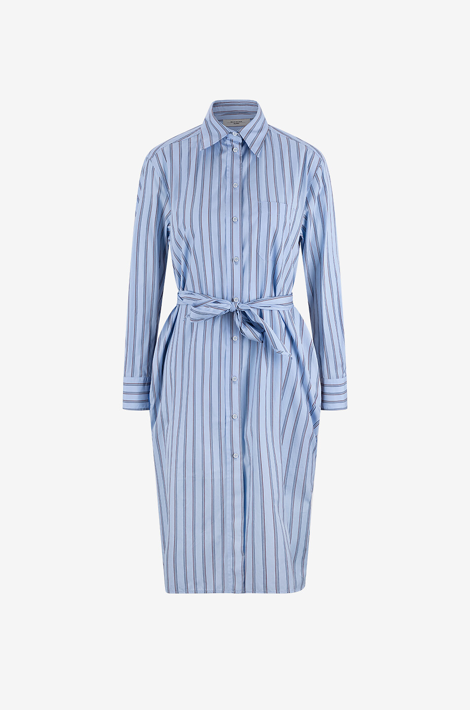 Robe chemise midi bi-matière Edipo