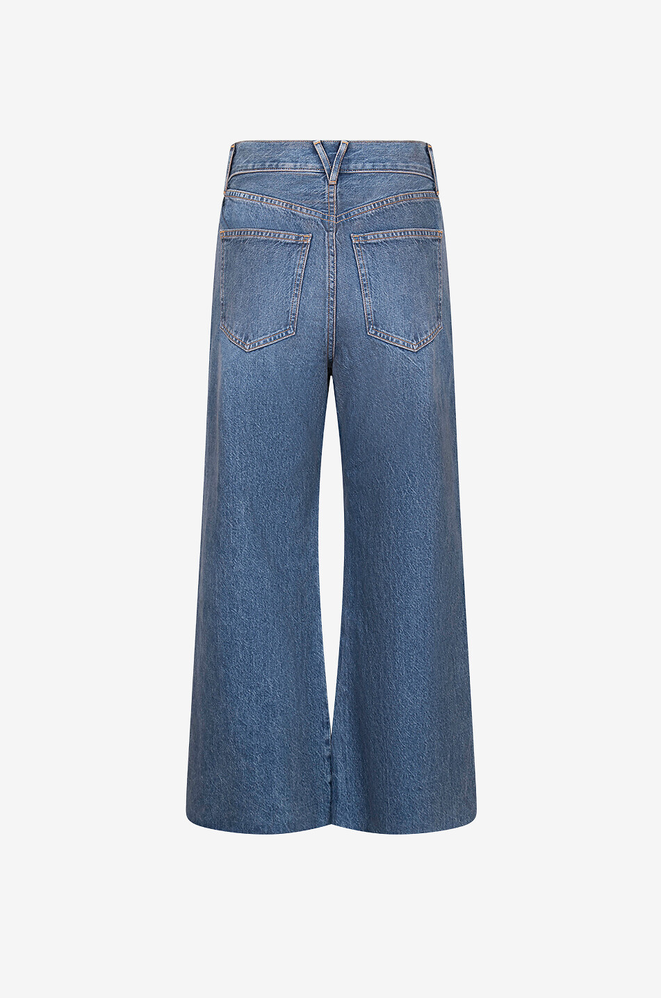 VERONICA BEARD Taylor cotton cropped wide-leg jeans Women BLUE 2