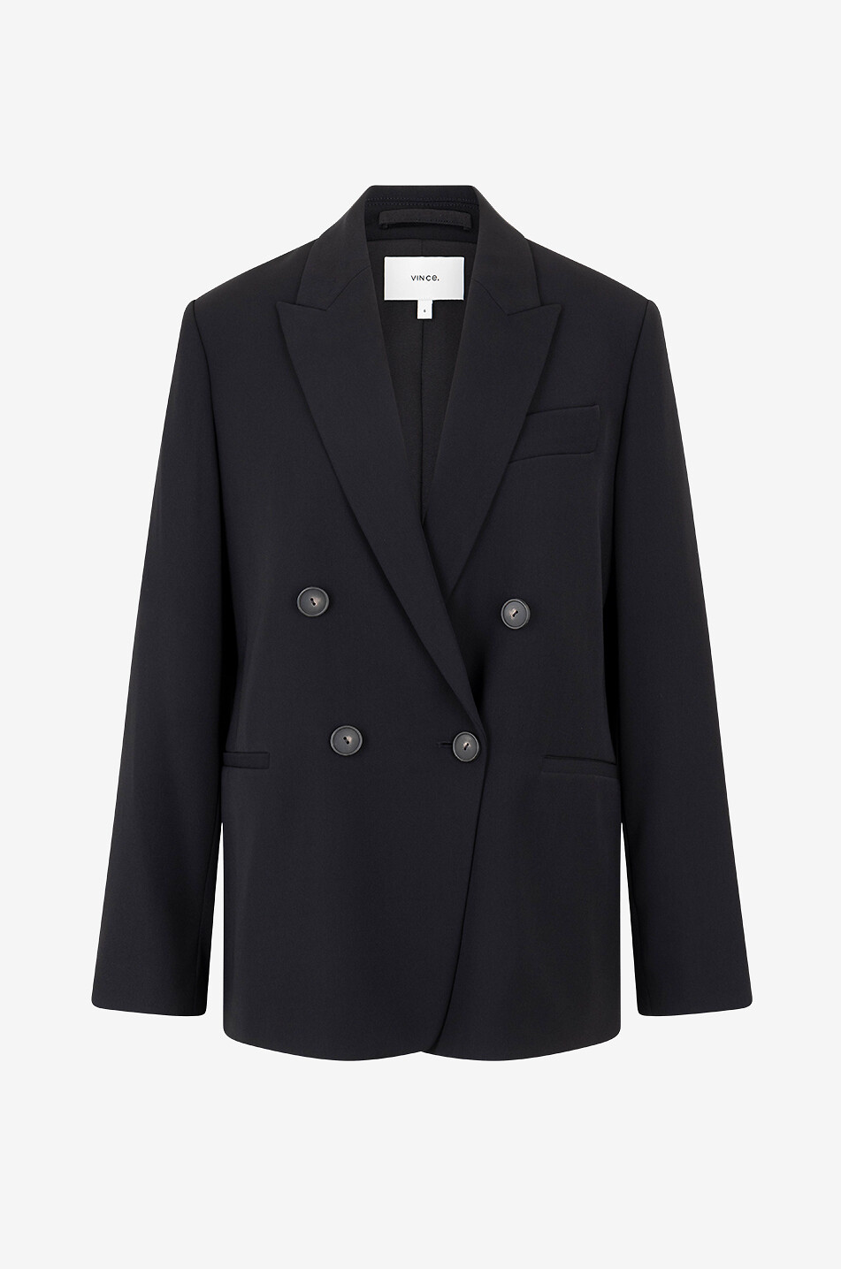 Double-breasted crepe blazer