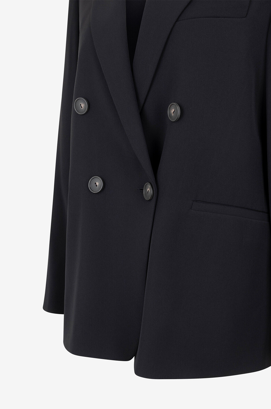 VINCE Double-breasted crepe blazer Women BLACK 2