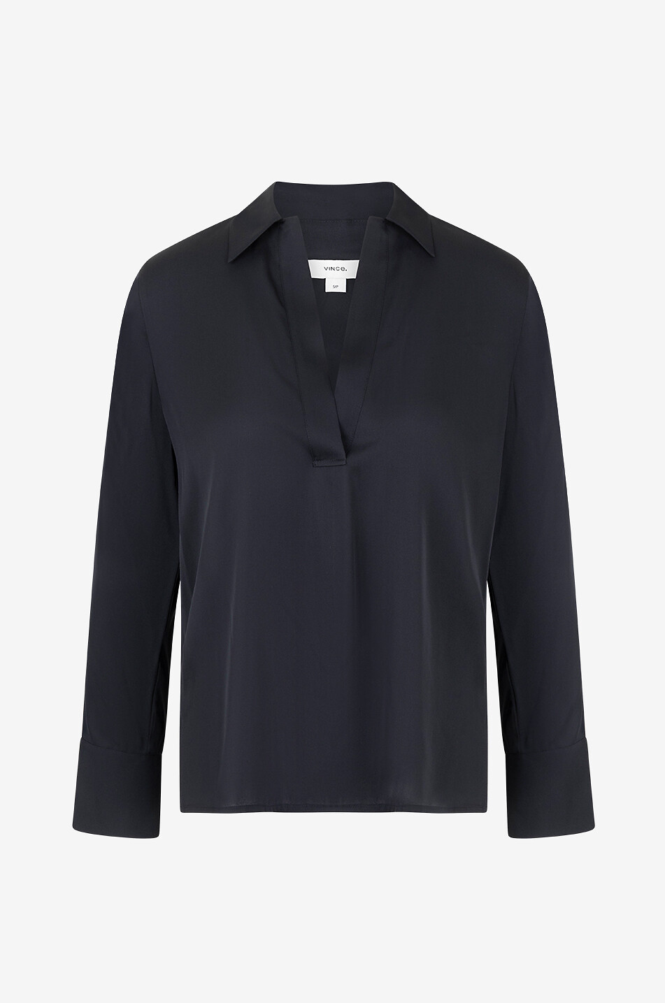 VINCE Langärmelige Bluse aus Seide Damen SCHWARZ 1