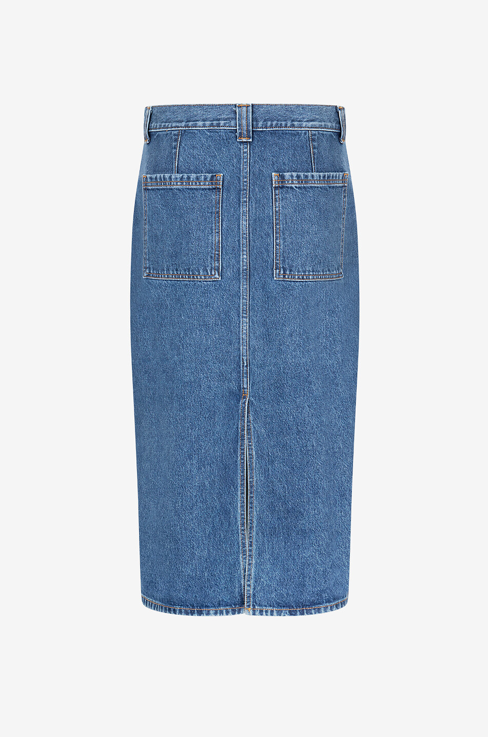 KHAITE Midirock aus Jeans aus Baumwolle Genevieve Boone Damen BLAU 2
