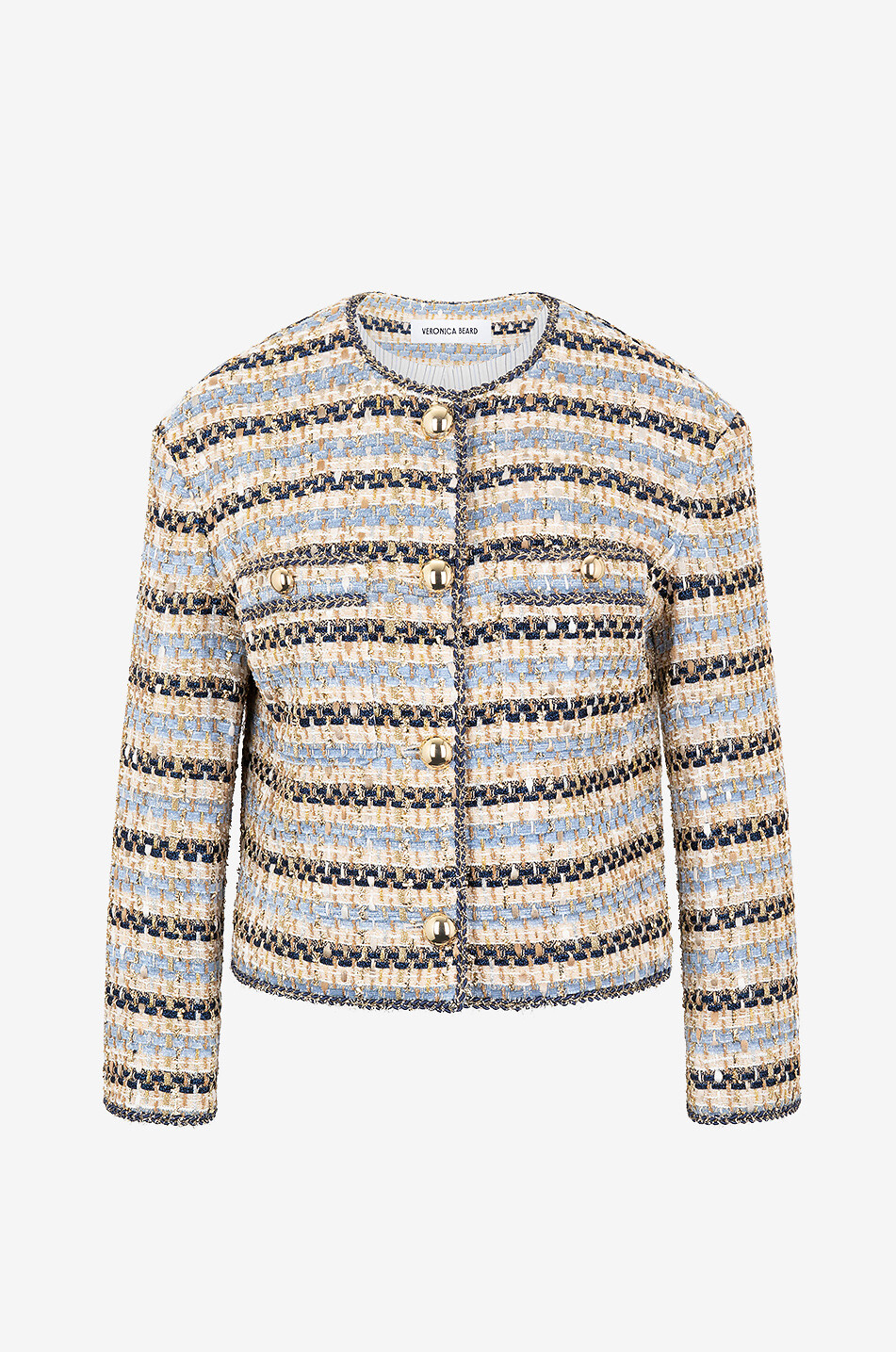 VERONICA BEARD Gestreifte Tweed-Kostümjacke Sumira Damen BUNT 1