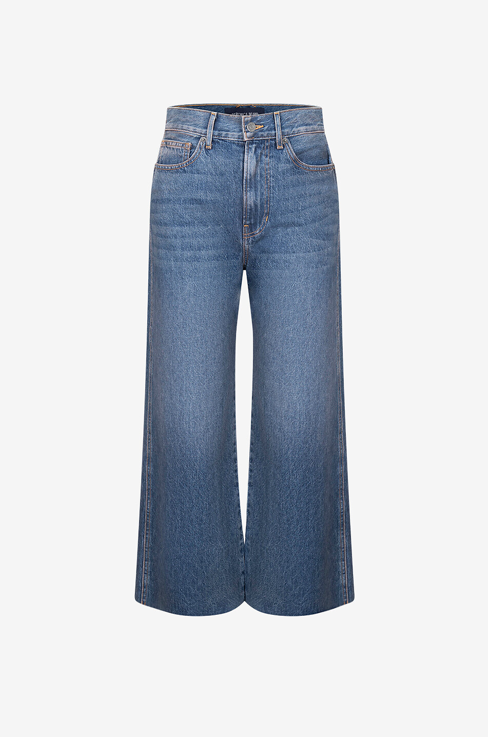 VERONICA BEARD Taylor cotton cropped wide-leg jeans Women BLUE 1