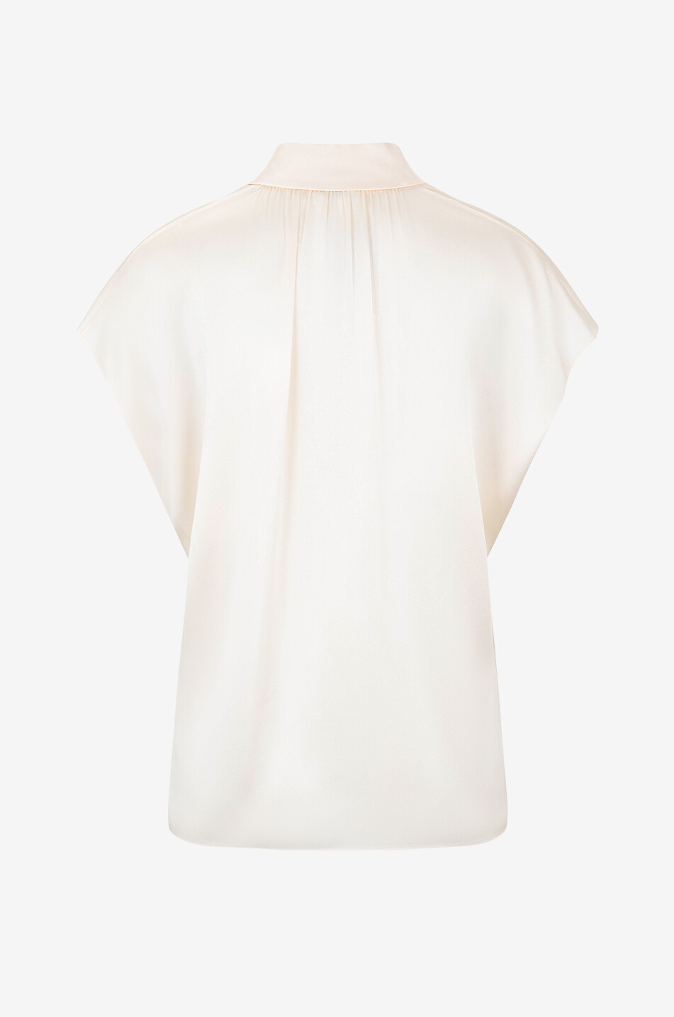 VINCE Silk short sleeved blouse Women WHITE 2