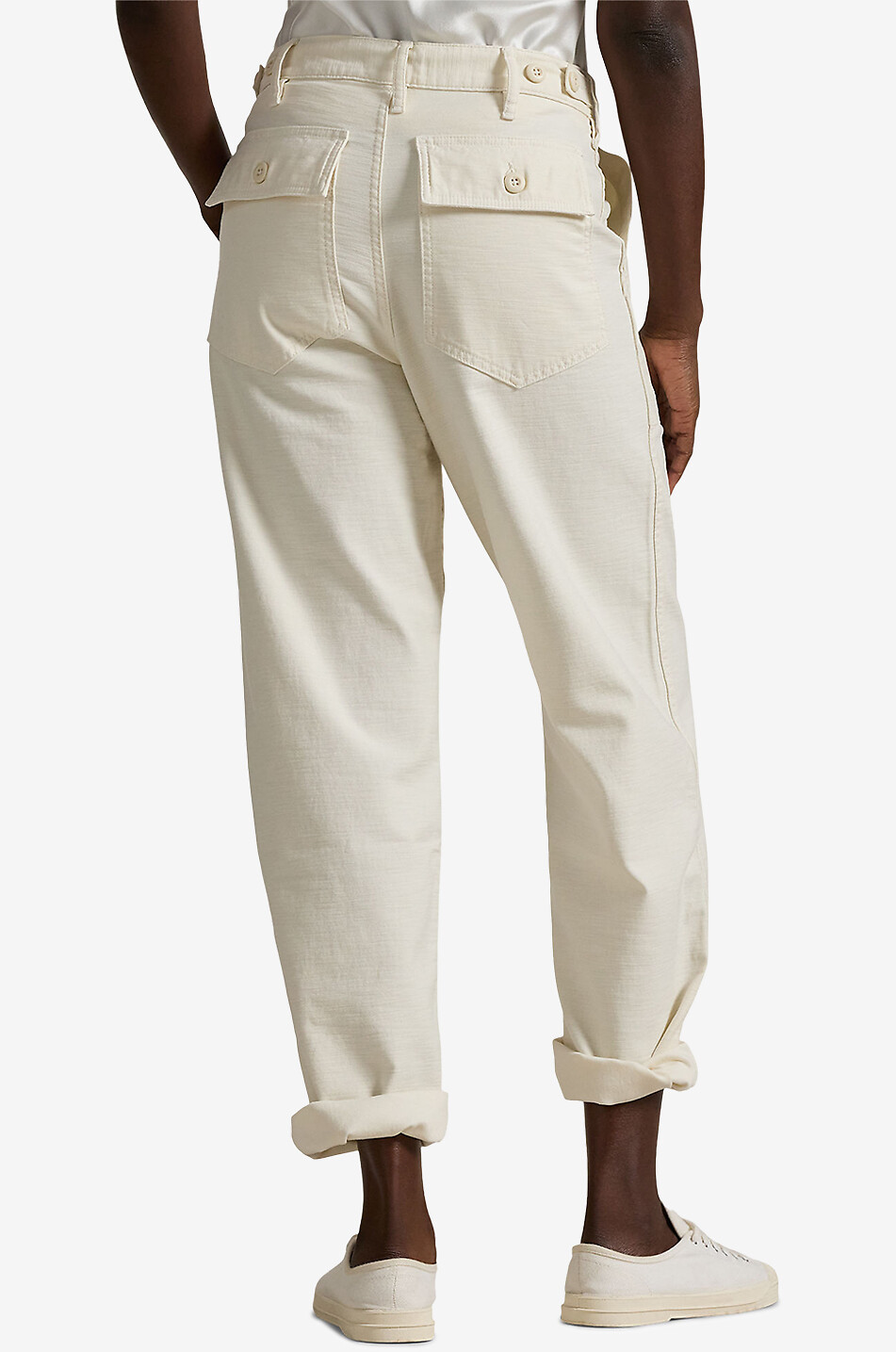POLO RALPH LAUREN Gerade Hose aus Canvas Ricky Damen CREMEFARBEN 3
