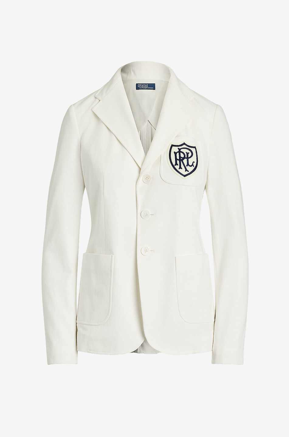 POLO RALPH LAUREN Einreihiger Jersey-Blazer Utility Damen WEISS 1