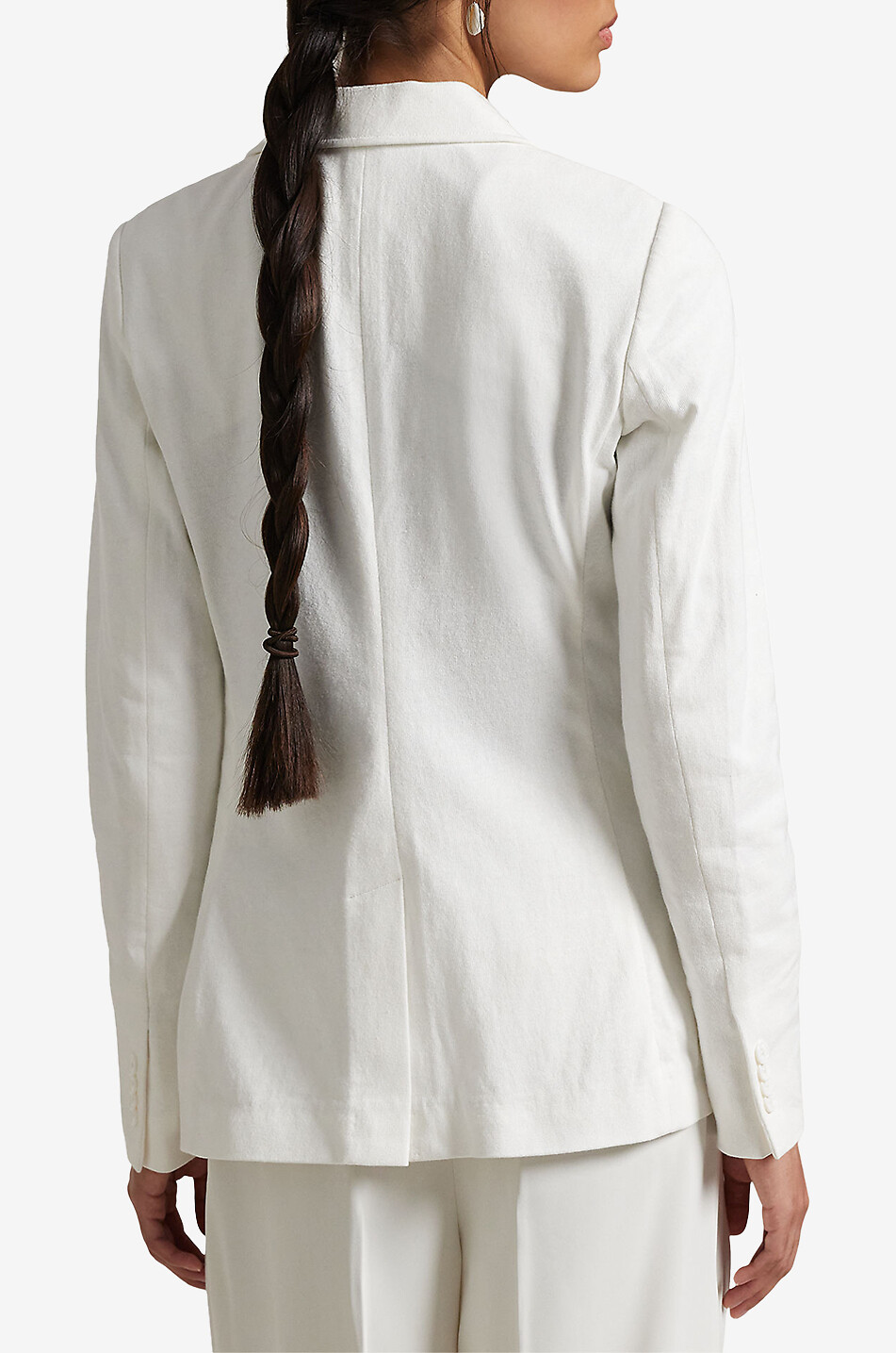 POLO RALPH LAUREN Einreihiger Jersey-Blazer Utility Damen WEISS 3