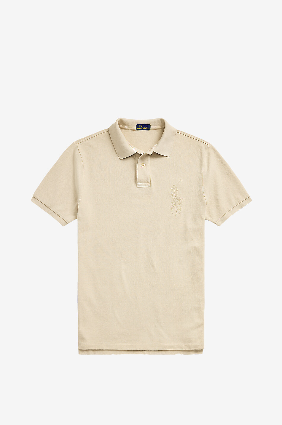 POLO RALPH LAUREN Kurzarm-Polohemd Custom Slim Big Pony Herren HELLGRAU 1