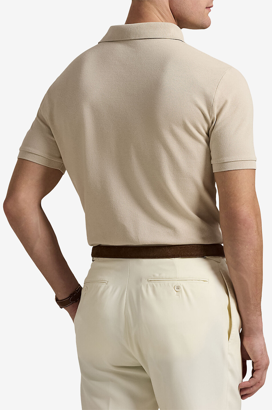 POLO RALPH LAUREN Kurzarm-Polohemd Custom Slim Big Pony Herren HELLGRAU 3