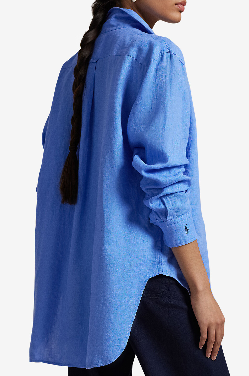 POLO RALPH LAUREN Classic Fit linen long-sleeved shirt Women BLUE 5