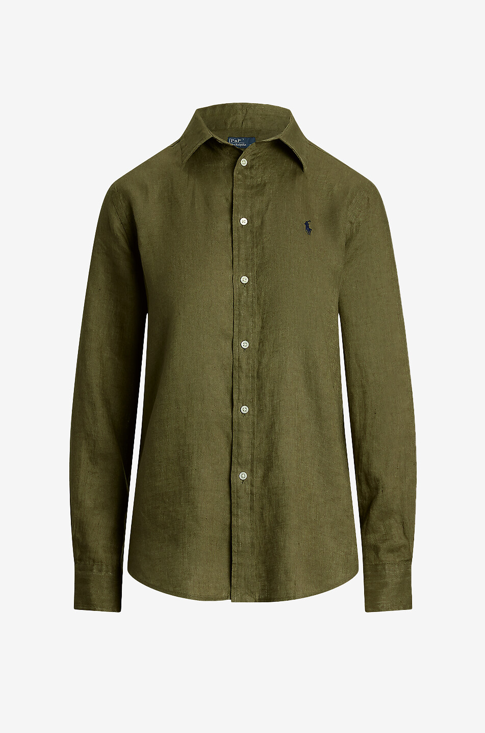 POLO RALPH LAUREN Classic Fit linen long-sleeved shirt Women KHAKI 1