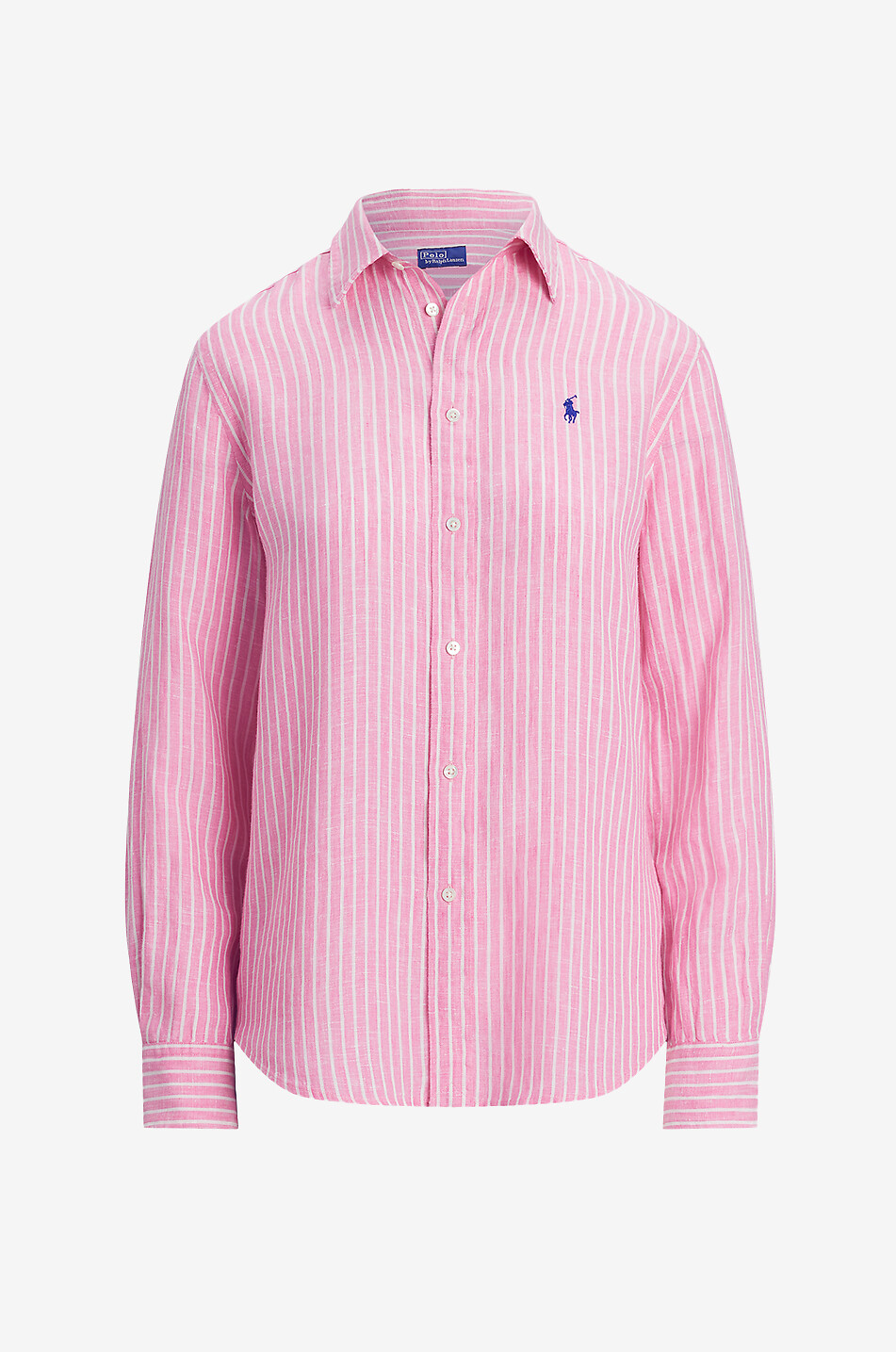 Classic Fit striped linen long-sleeved shirt