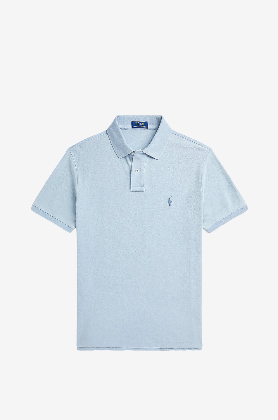 POLO RALPH LAUREN Custom Slim Fit short-sleeved cotton piqué polo shirt Men BLUE 1