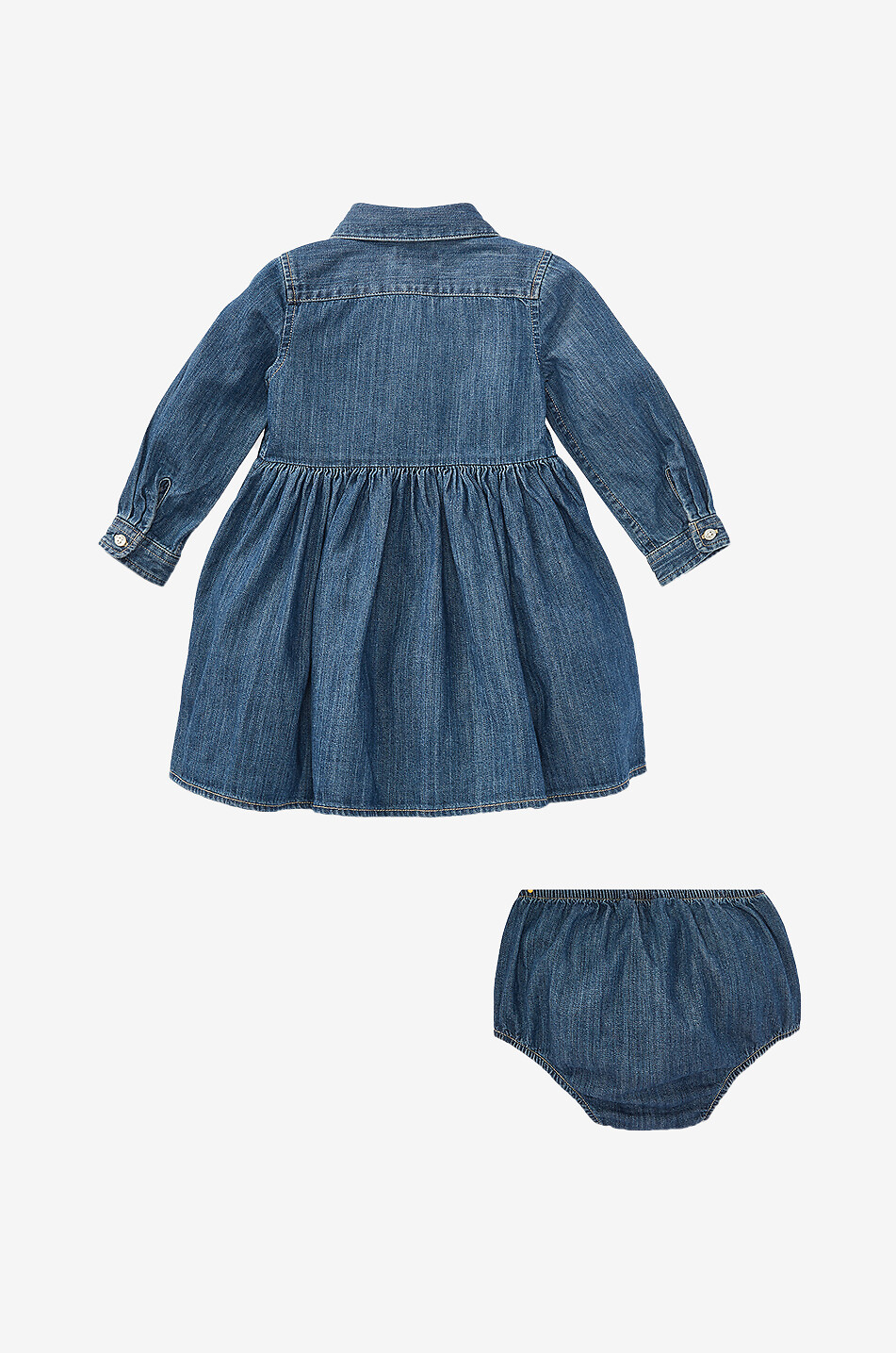 POLO RALPH LAUREN Robe chemise en denim bébé Pony Bébé BLEU 2