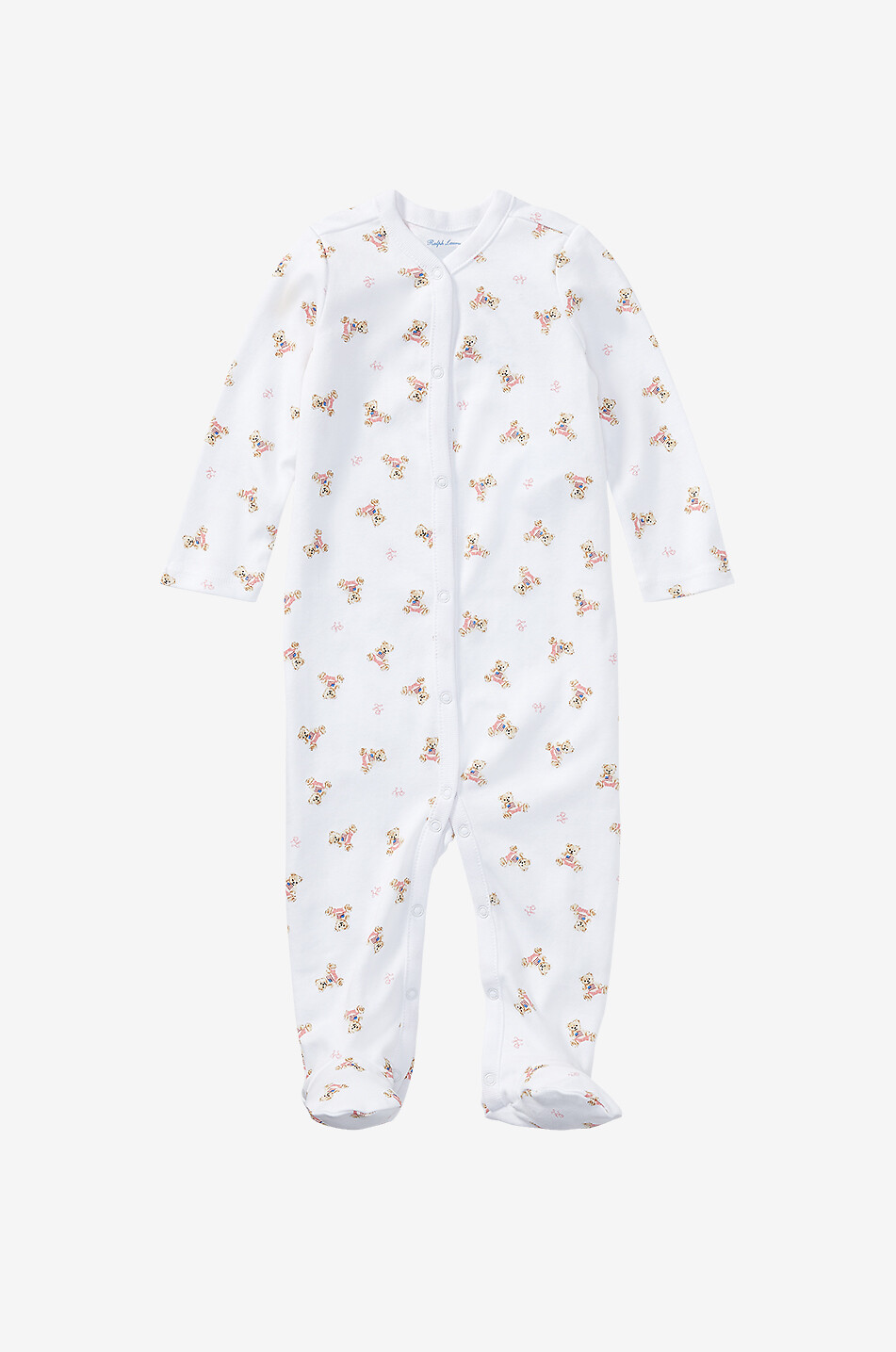 POLO RALPH LAUREN Grenouillère en jersey bébé Polo Bear Bébé BLANC 1