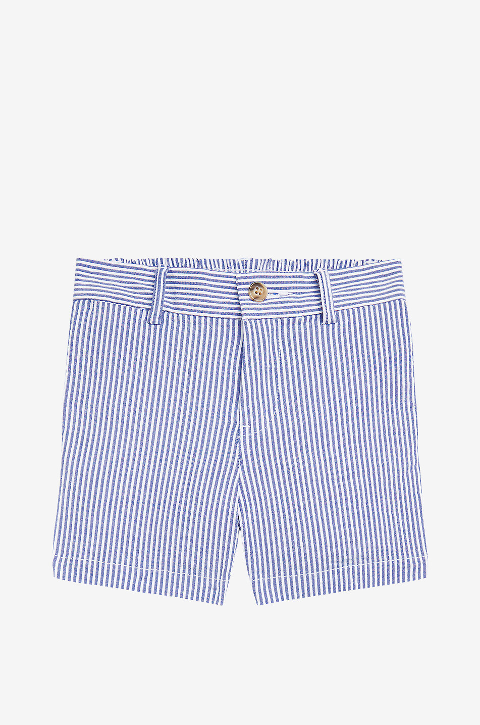 Striped seersucker baby shorts
