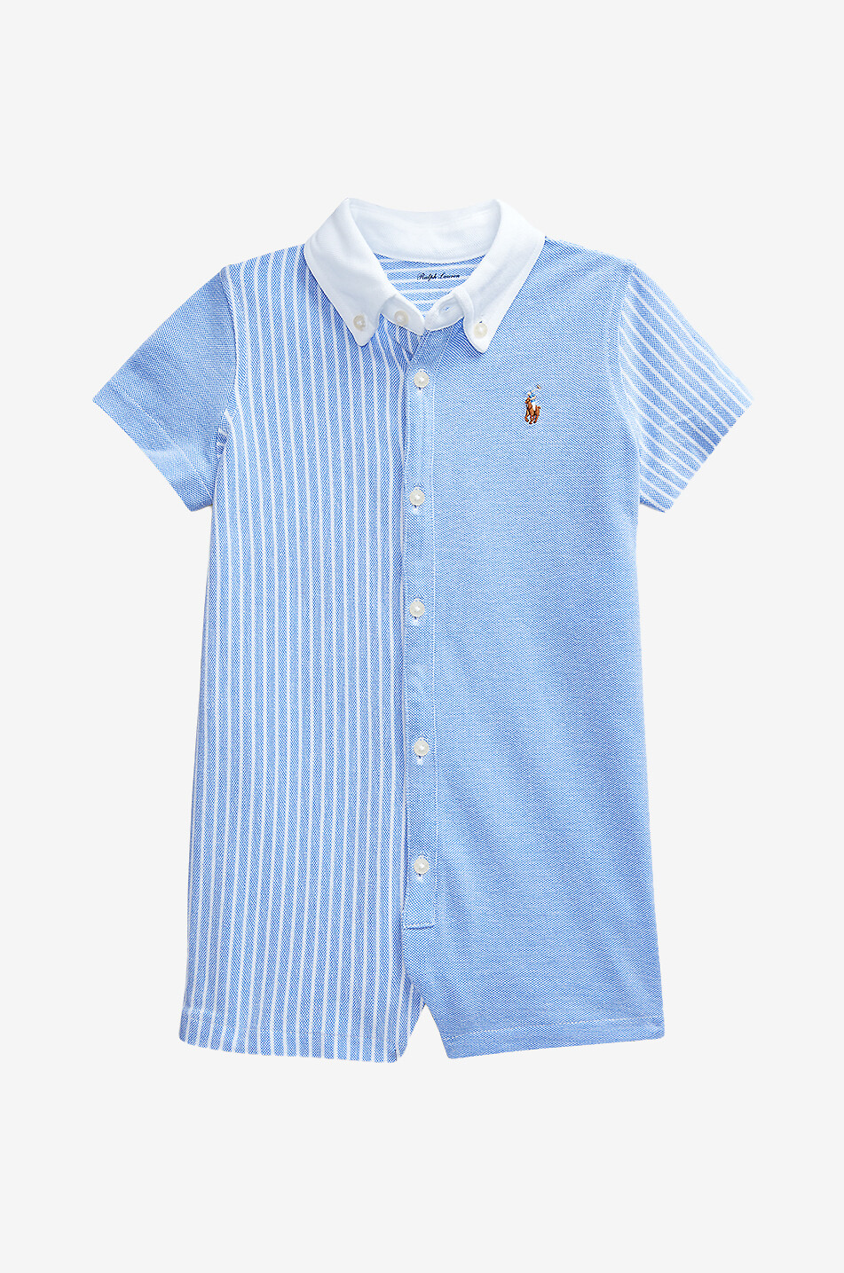 Barboteuse Oxford rayée bébé Pony