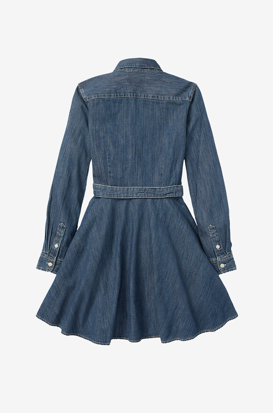 POLO RALPH LAUREN Pony girls' long-sleeved denim shirt dress Girl BLUE 2