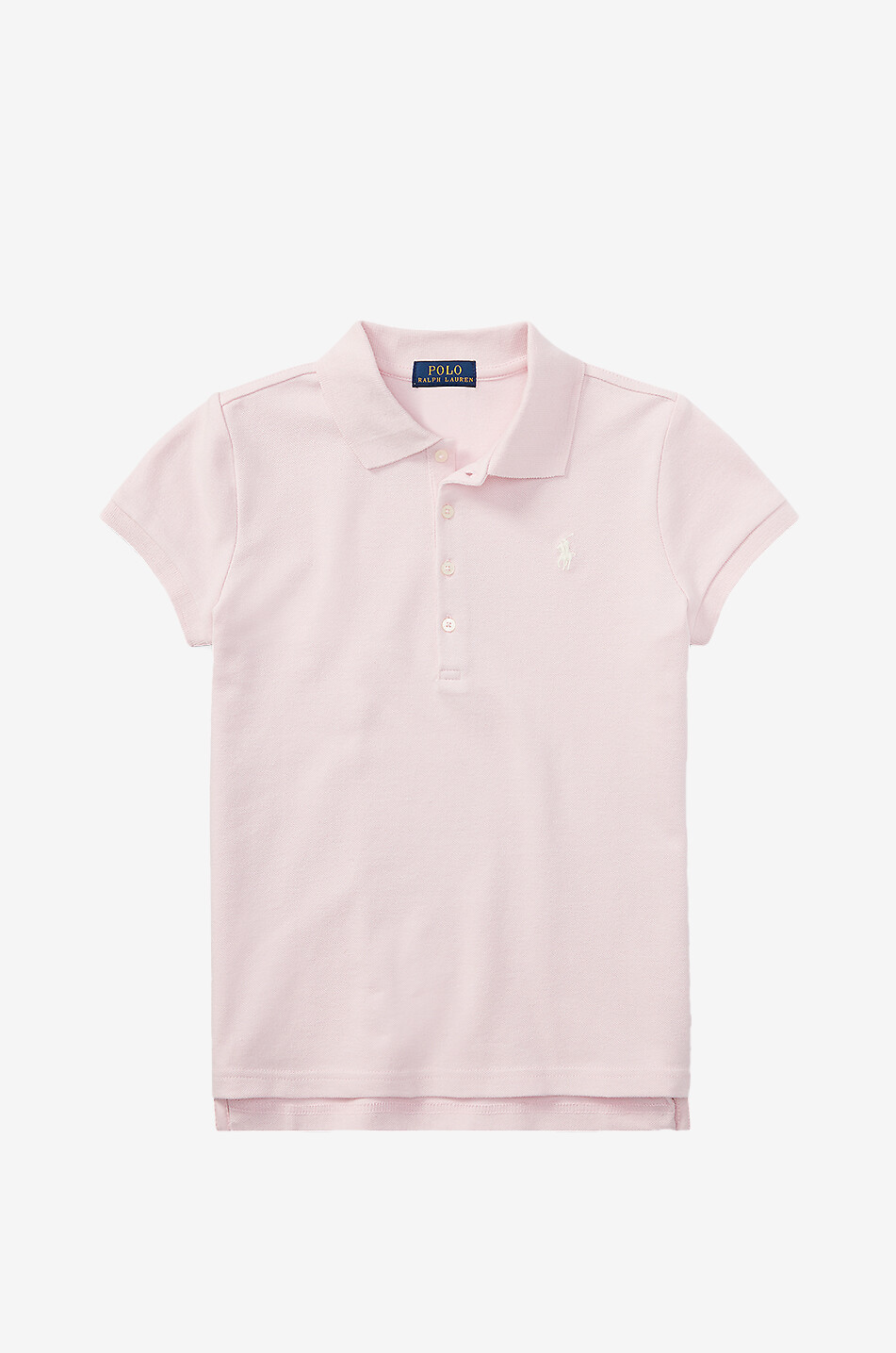 Kurzarm-Mädchen-Polohemd aus Baumwollpiqué Pony