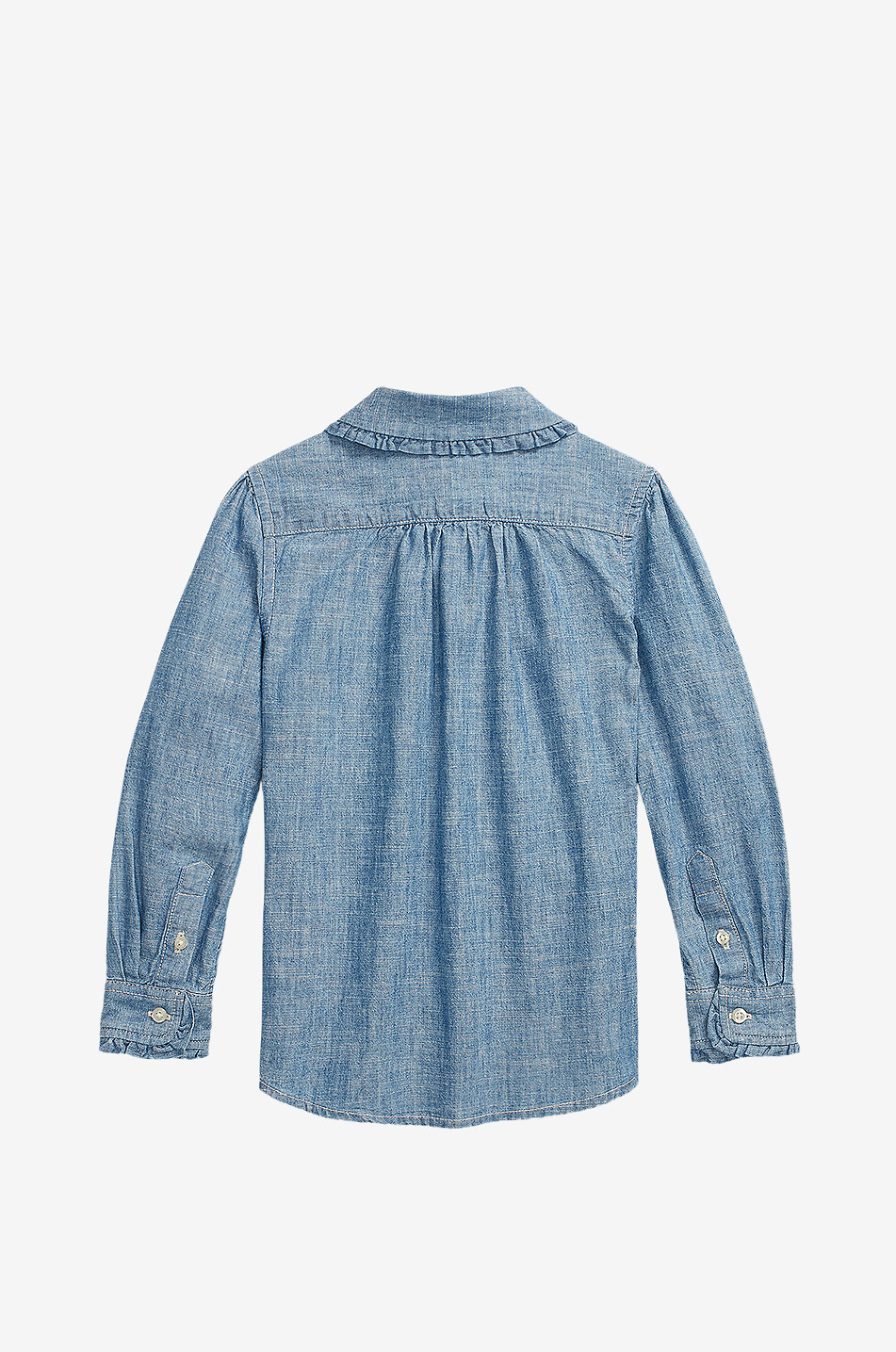 POLO RALPH LAUREN Pony girls' ruffled chambray shirt Boy BLUE 2