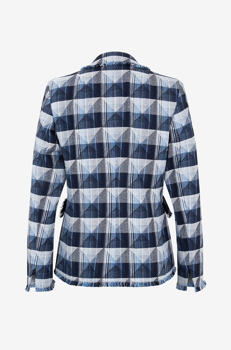 AKRIS PUNTO Geometric pattern adorned lightweight jacquard blazer Women MULTI COLOURED 2