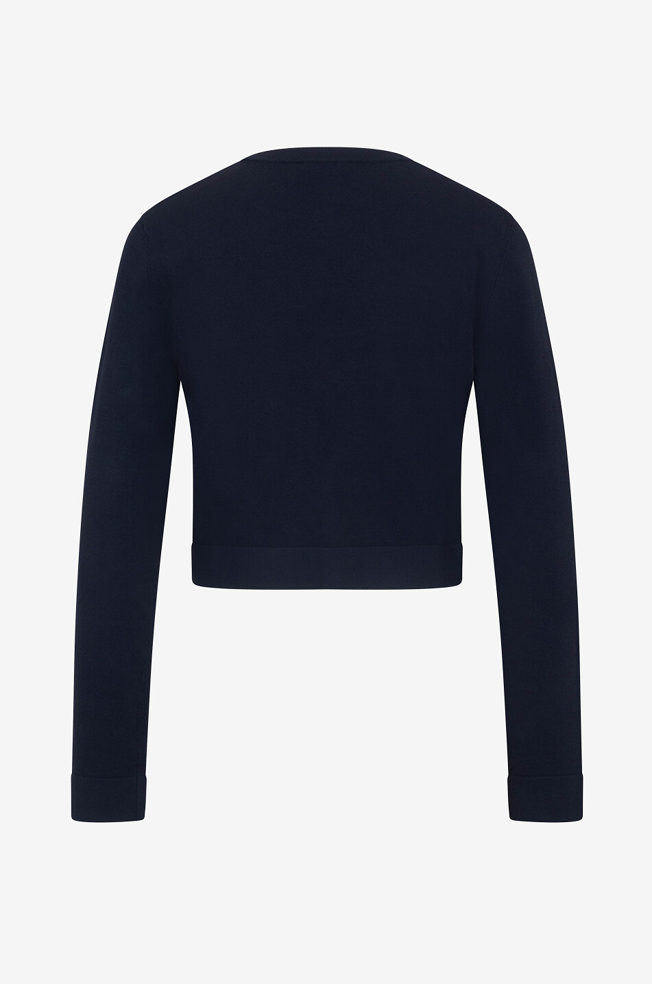 AKRIS PUNTO Cardigan en jersey à col rond et boutons perle Femme BLEU FONCE 2