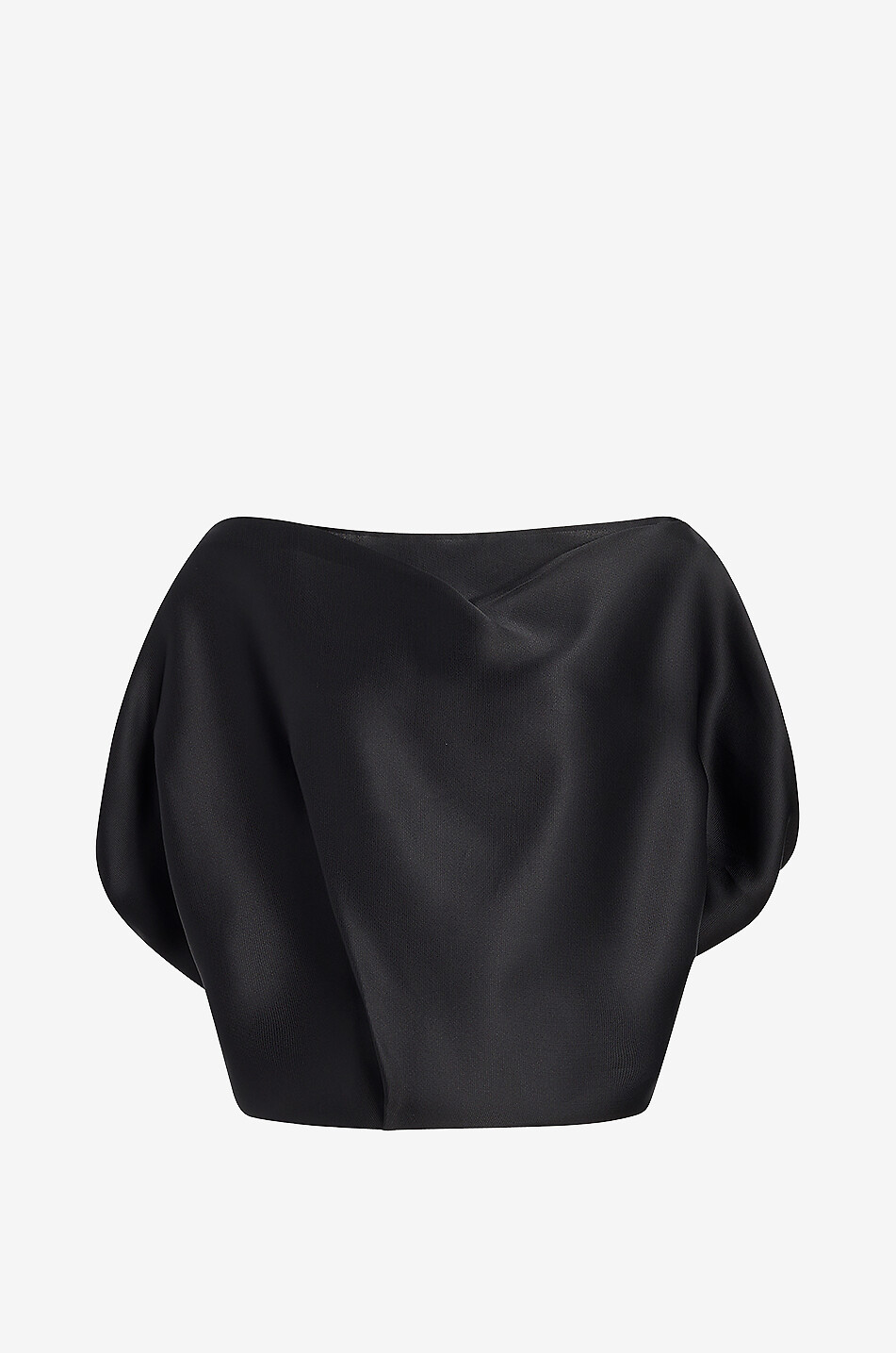 KHAITE Top ballon en satin Niles Femme NOIR 1
