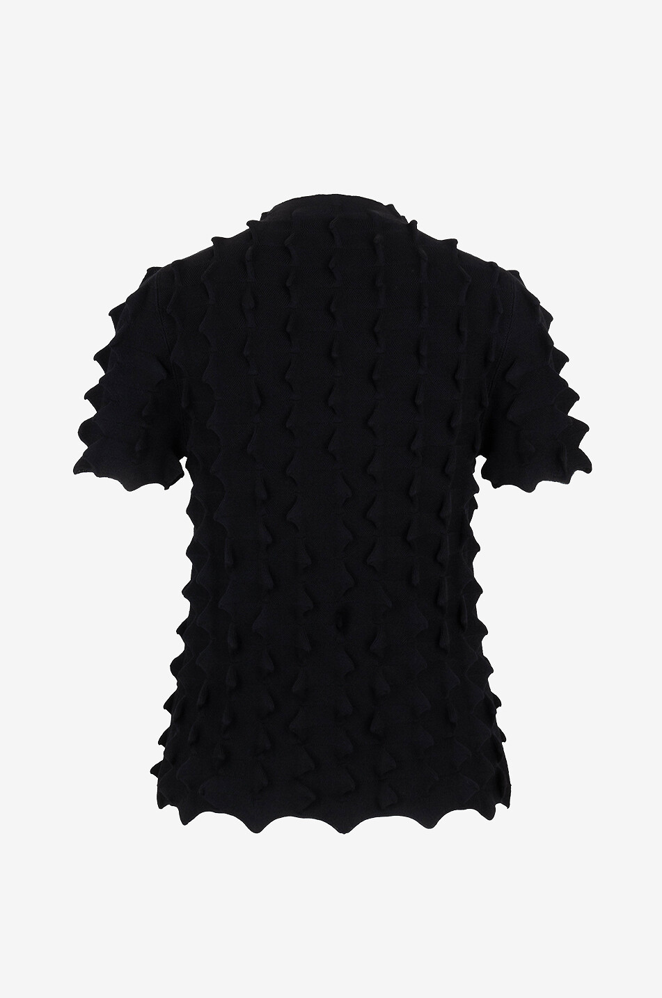 AKRIS PUNTO Kurzarm-Pullover in 3D-Segel-Optik Damen SCHWARZ 2