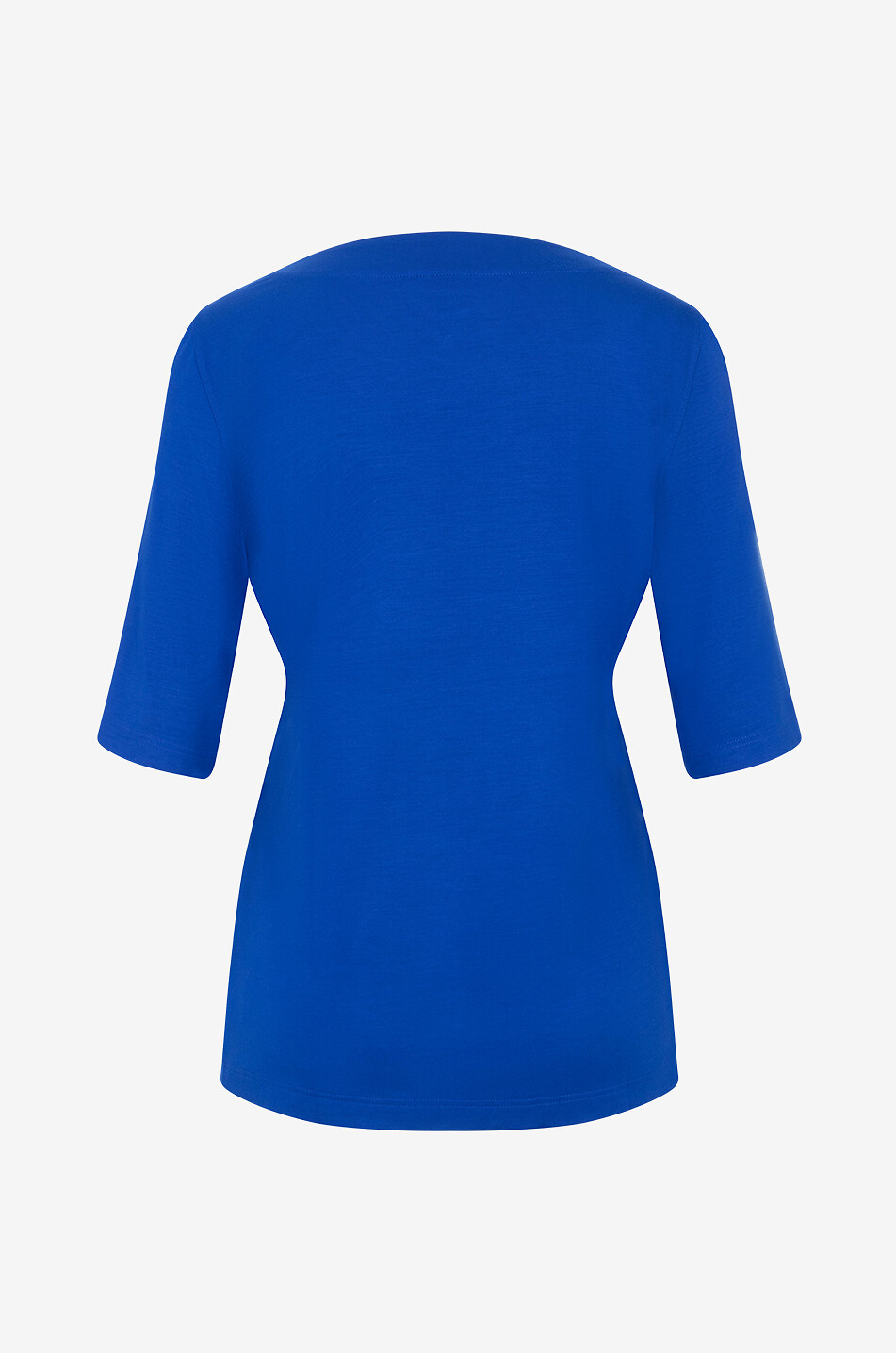 AKRIS PUNTO Square neck modal stretch T-shirt Women MEDIUM BLUE 2
