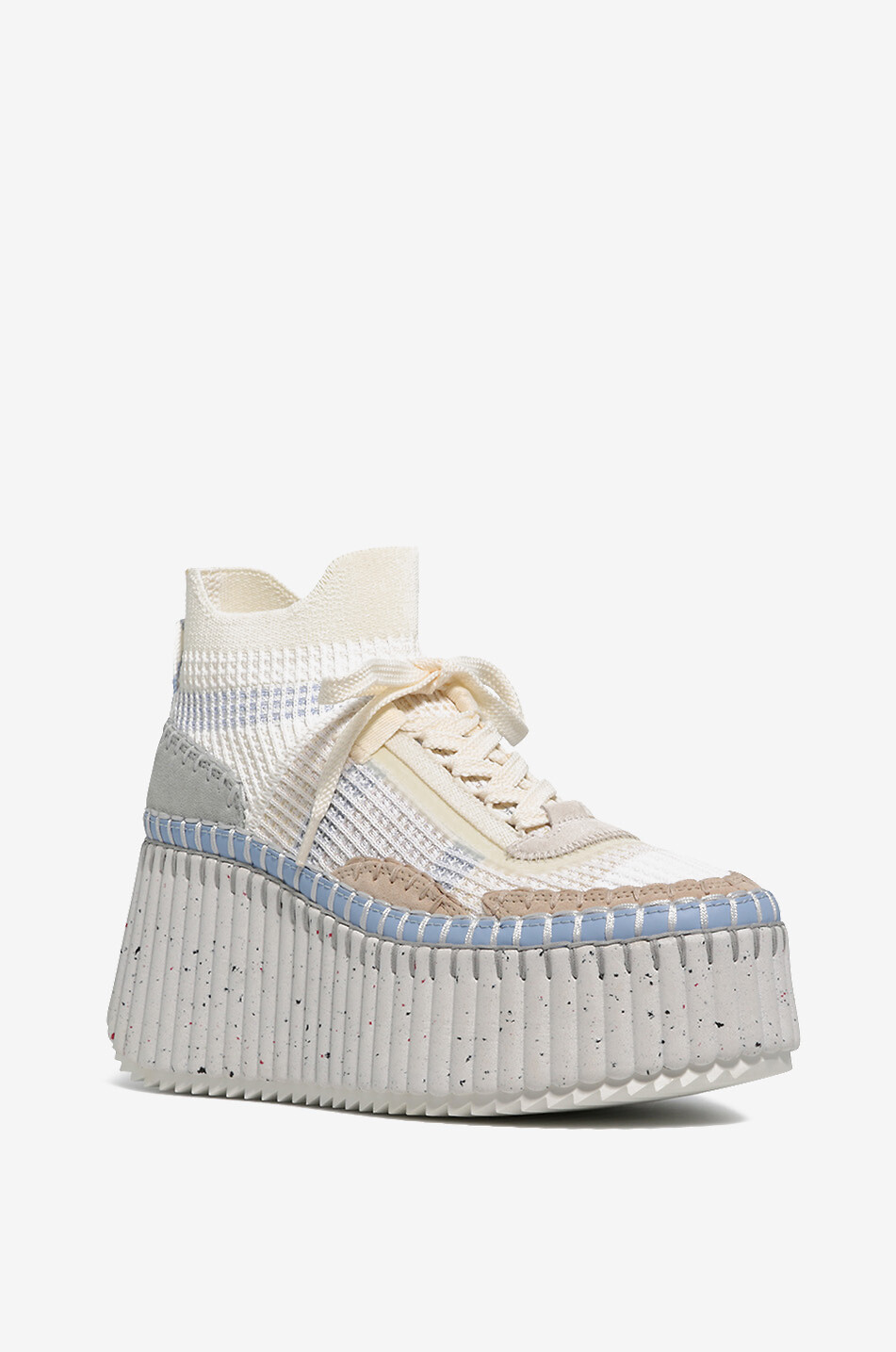 Nama high-top wedge knit sneakers