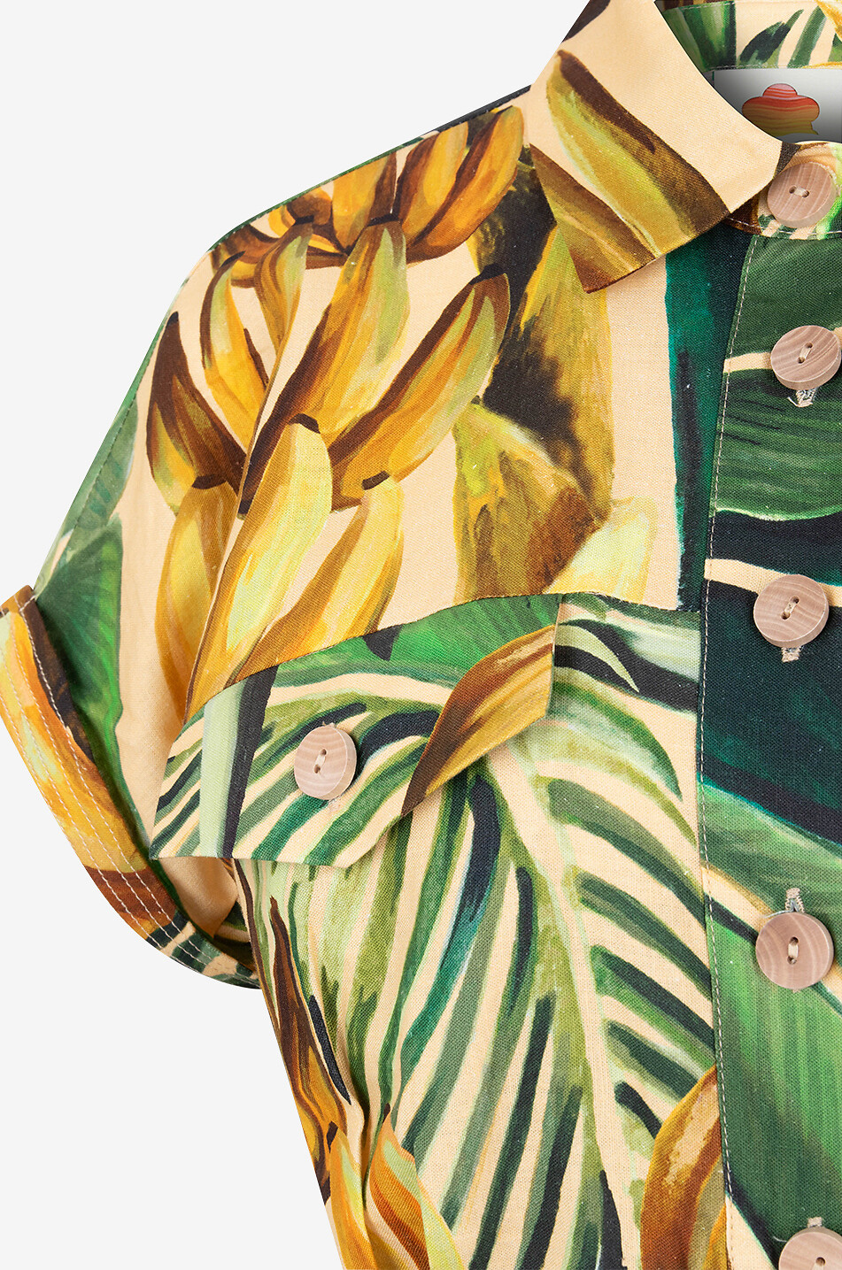 FARM RIO Kurzoverall aus Leinen und Viskose Bananart Damen GELB 8