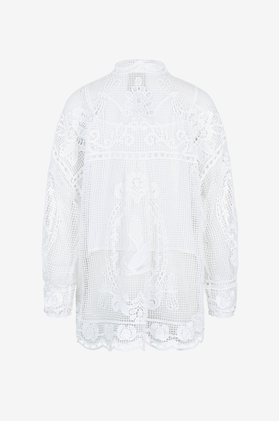 FARM RIO Swan Lake viscose long sleeved shirt Women WHITE 2