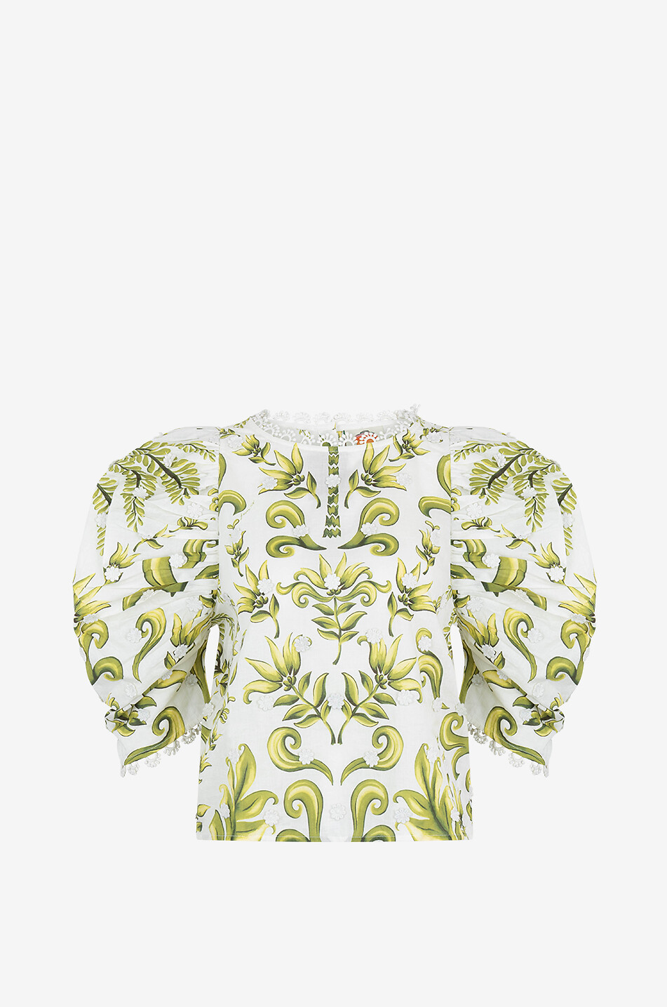 Milani cotton three-quarter sleeve blouse