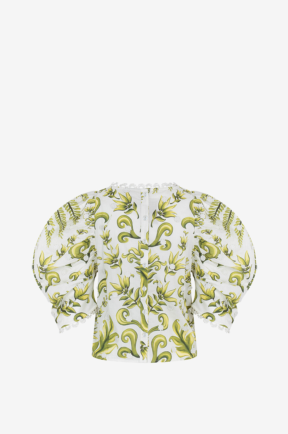 Milani cotton three-quarter sleeve blouse