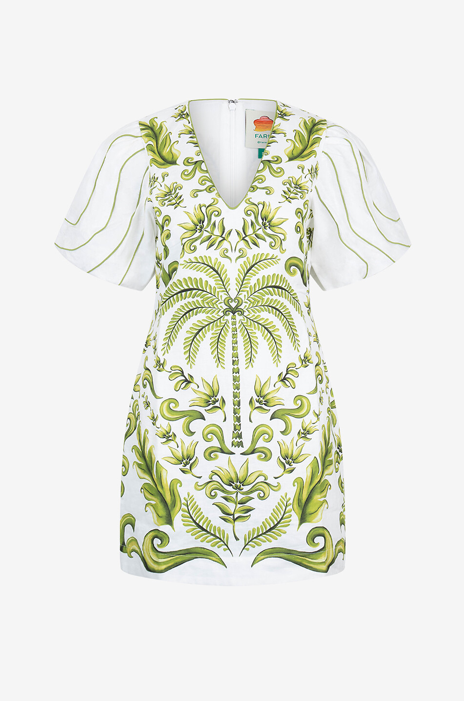 FARM RIO Milani printed linen mini dress Women GREEN 1