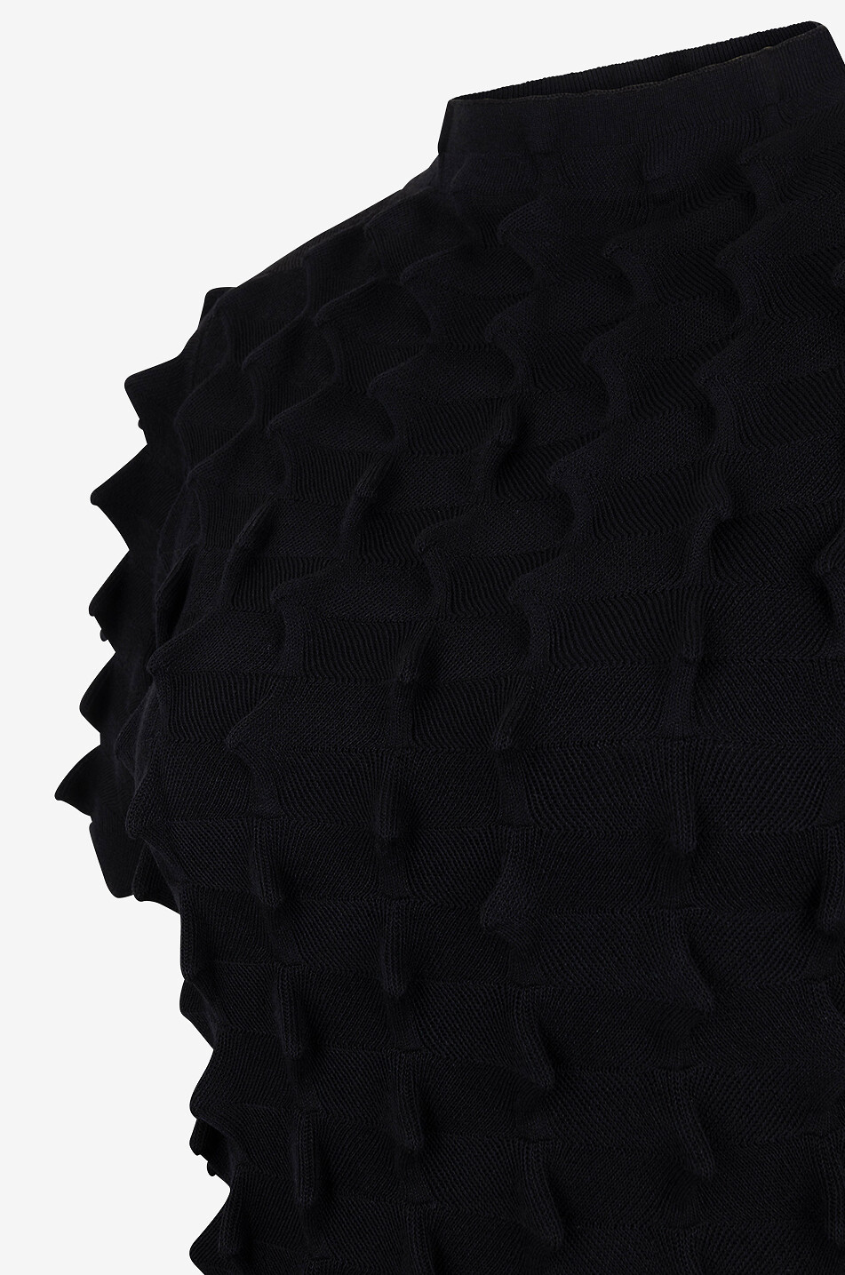 AKRIS PUNTO Kurzarm-Pullover in 3D-Segel-Optik Damen SCHWARZ 3