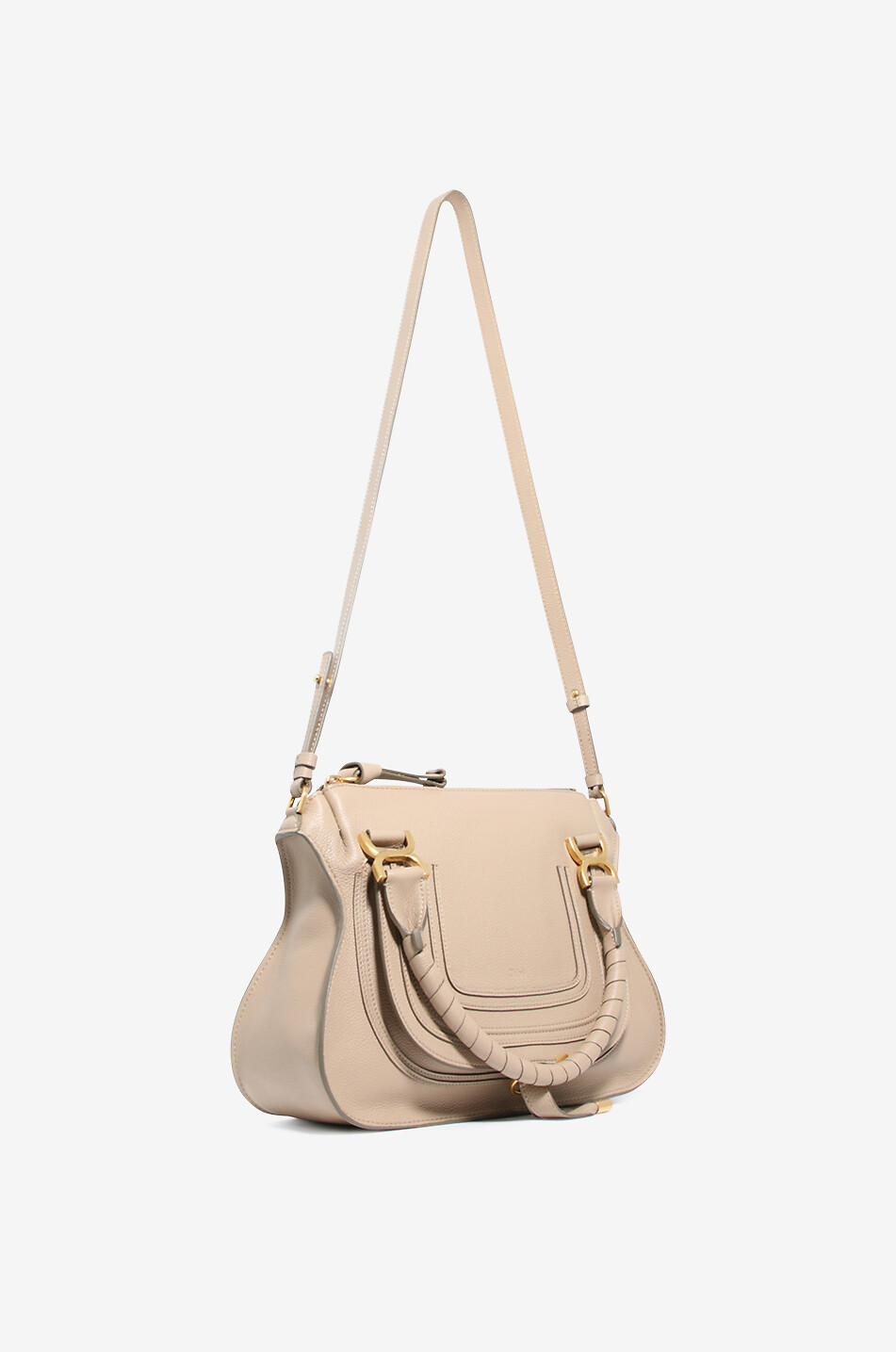 CHLOE Hand- und Schultertasche aus genarbtem Leder Marcie Medium Damen HELLBRAUN 5