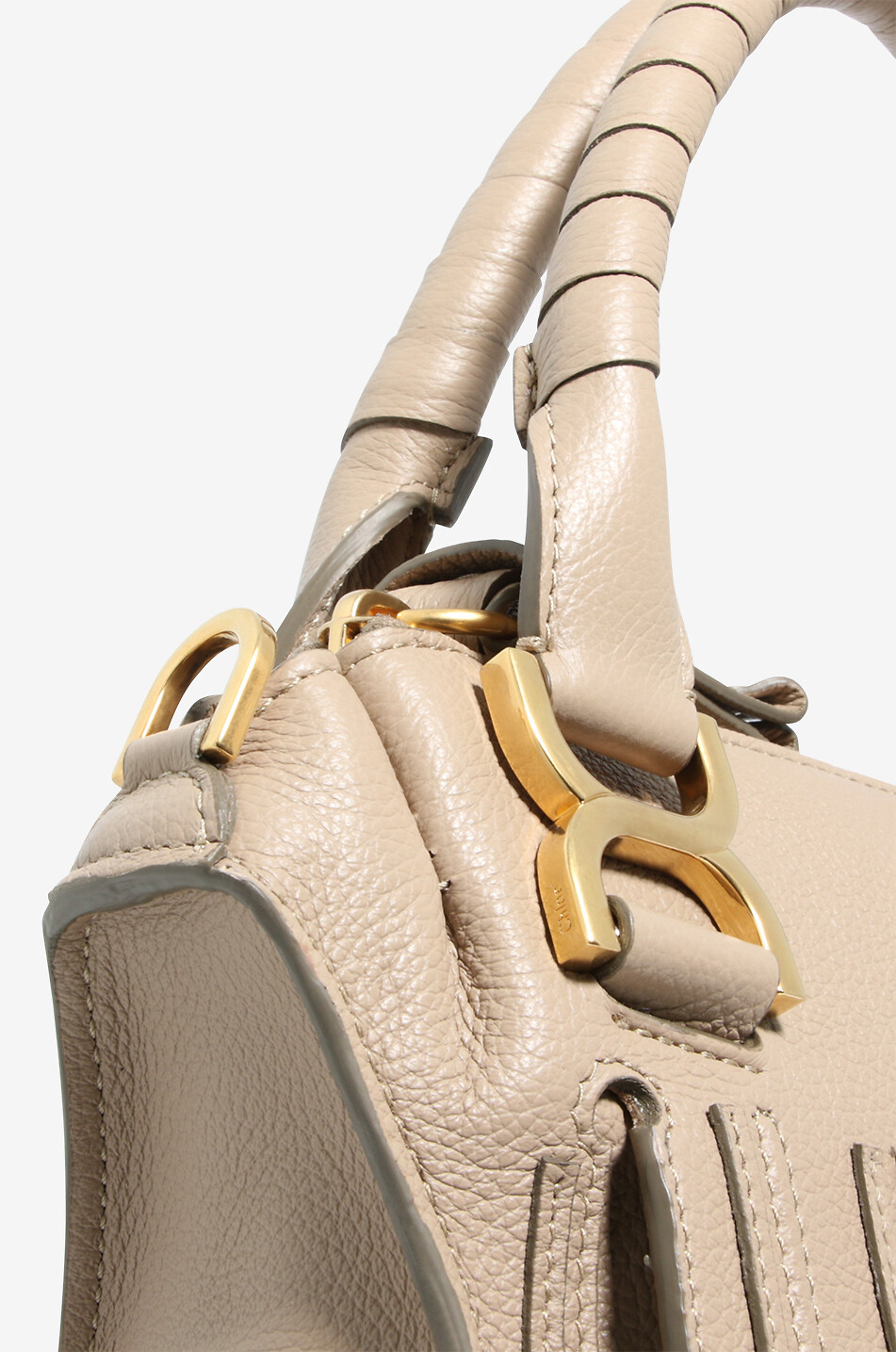 CHLOE Hand- und Schultertasche aus genarbtem Leder Marcie Medium Damen HELLBRAUN 6