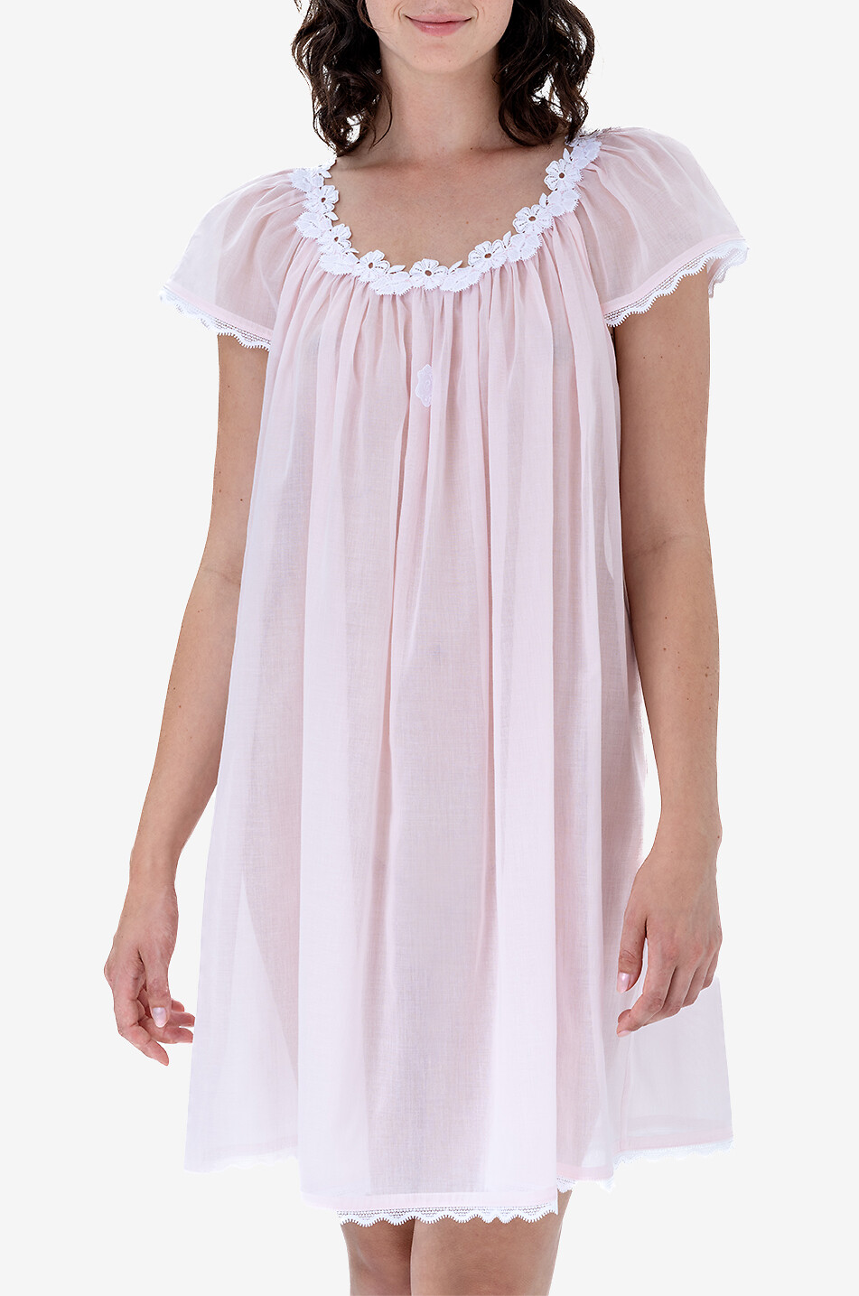 CELESTINE Nachthemd aus Baumwolle Coralie 2 Babydoll Damen HELLROSA 3